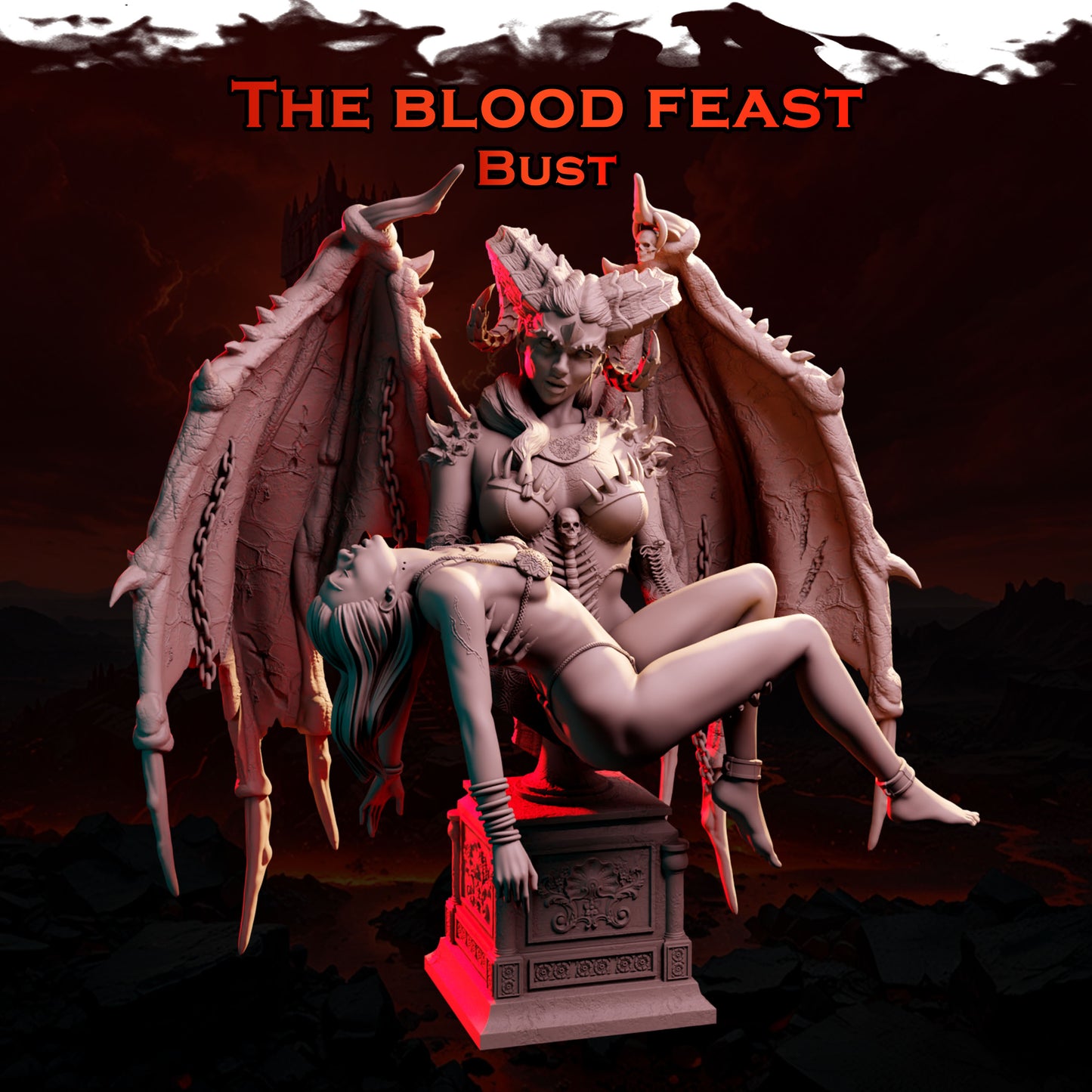 The Blood Feast – pełna scena rytuału, figurka fantasy od Black Bird Miniatures