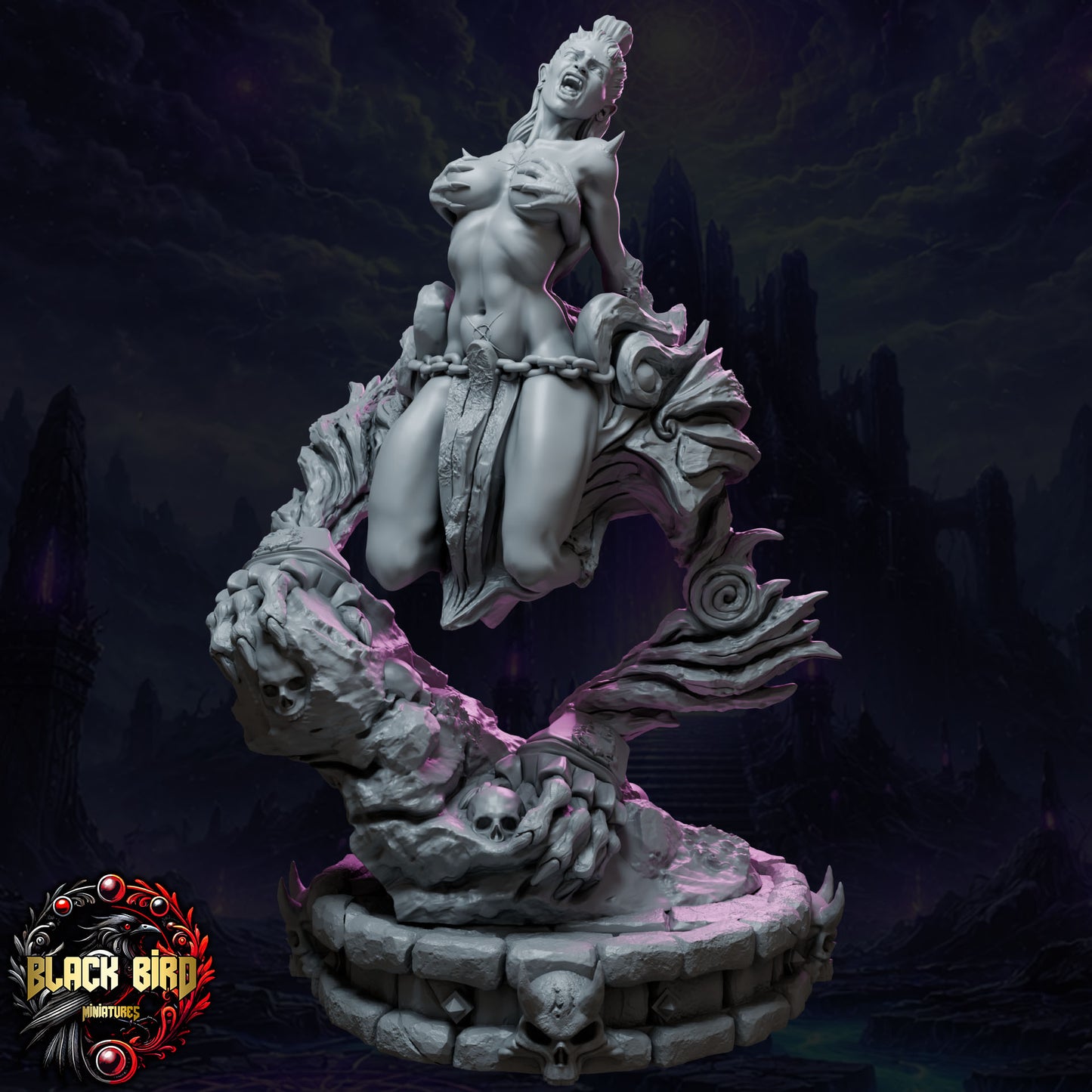Thyraxis – Queens of Chaos – Figurine 32mm / 75mm – Black Bird Miniatures
