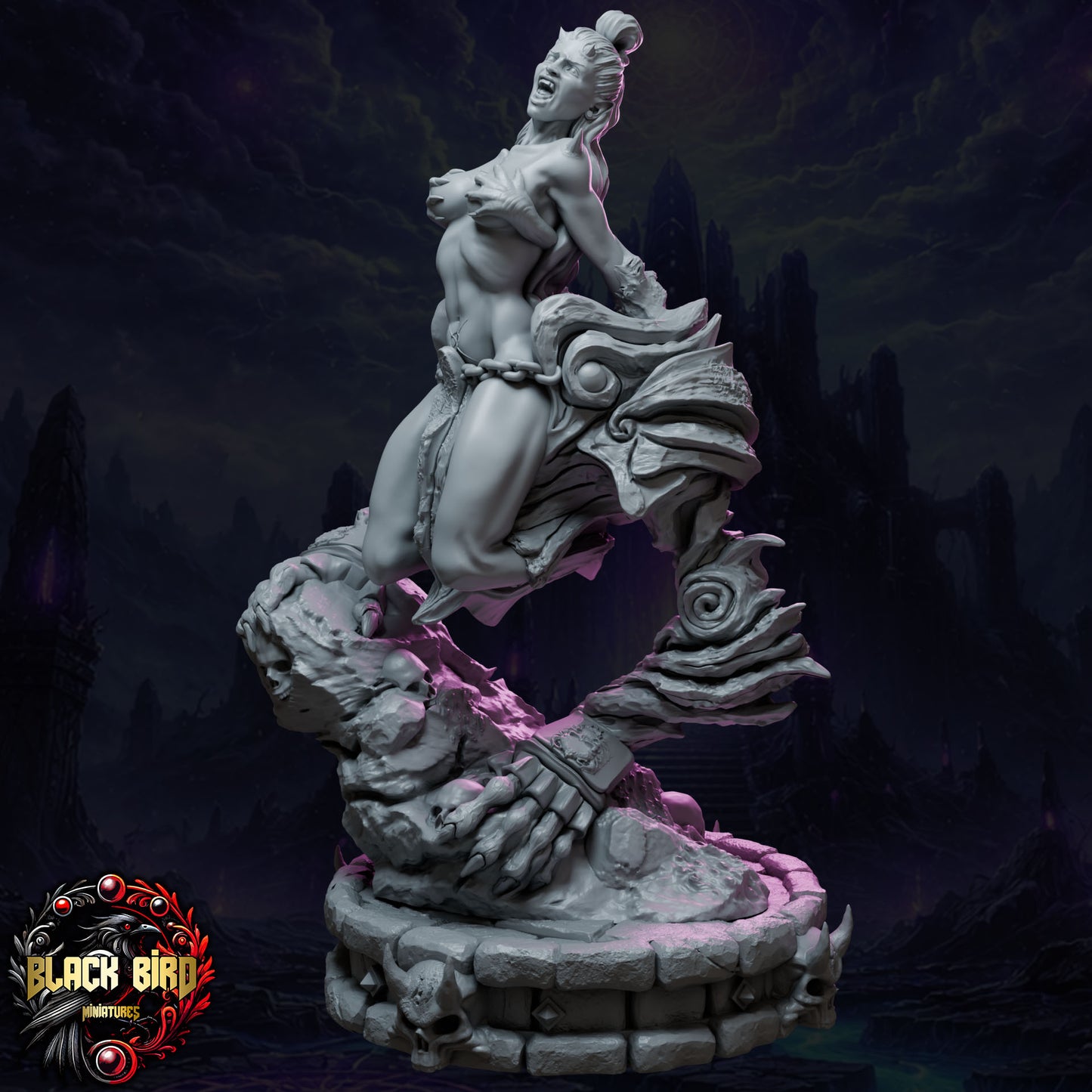 Thyraxis – Queens of Chaos – Figurine 32mm / 75mm – Black Bird Miniatures