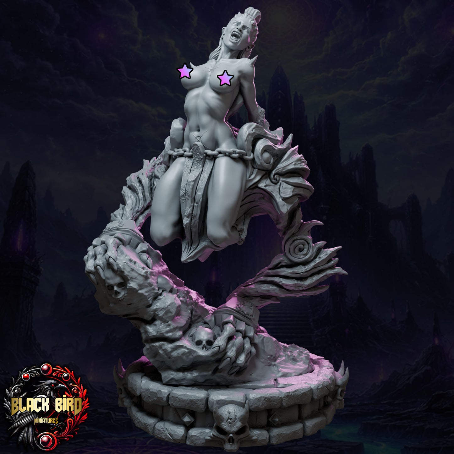 Thyraxis – Queens of Chaos – Figurine 32mm / 75mm – Black Bird Miniatures