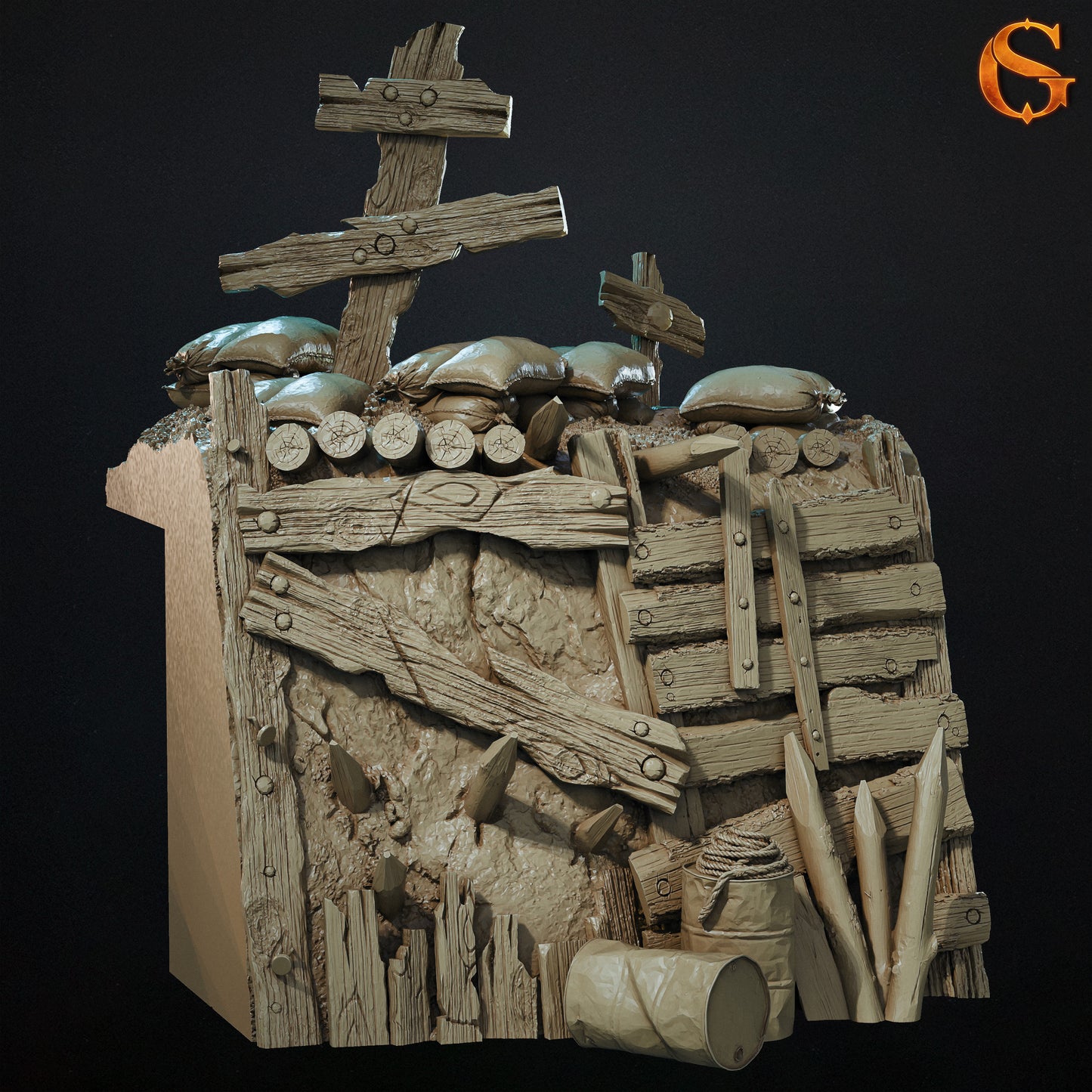 Modularne Okopy 3D do Trench Crusade – Sol Good Creations | Tereny do bitewniaków