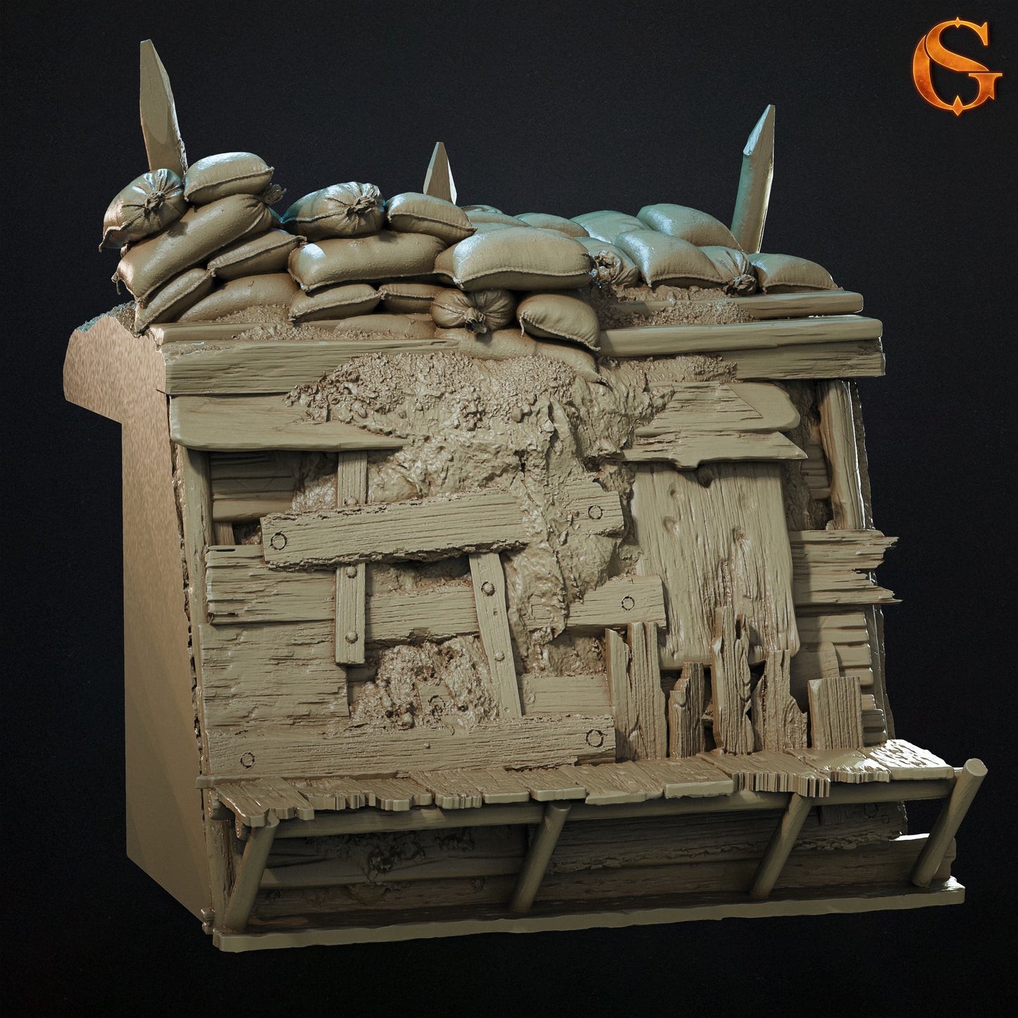 Modularne Okopy 3D do Trench Crusade – Sol Good Creations | Tereny do bitewniaków
