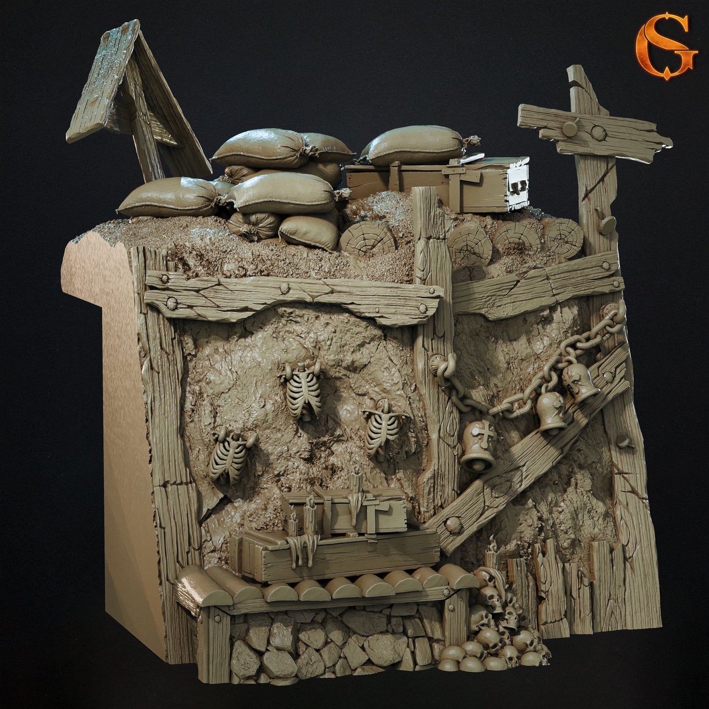 Modularne Okopy 3D do Trench Crusade – Sol Good Creations | Tereny do bitewniaków