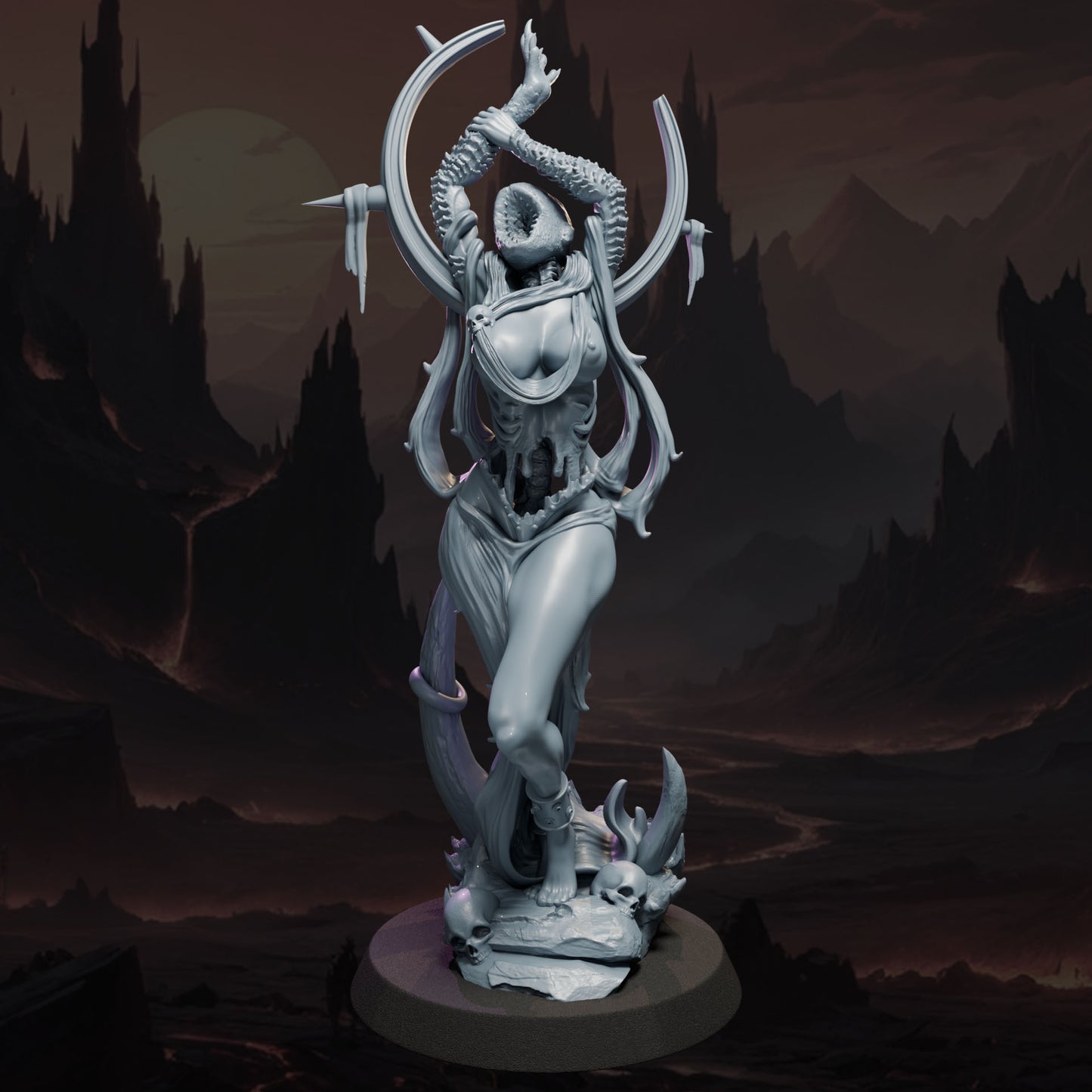 Velphista – painted dark fantasy miniature 75mm scale by Black Bird Miniatures