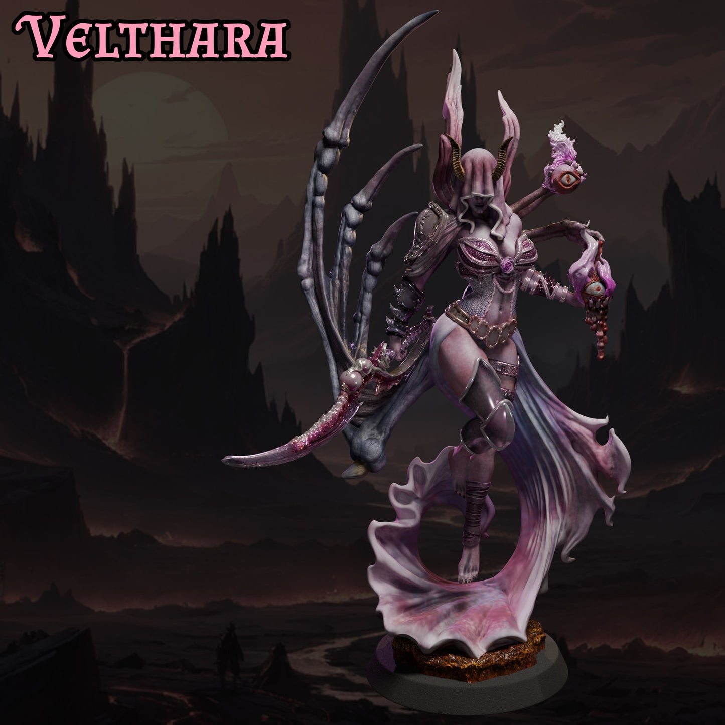 Velthara – unpainted resin model 32 mm / 75 mm from Ladies of the Dark Age collection