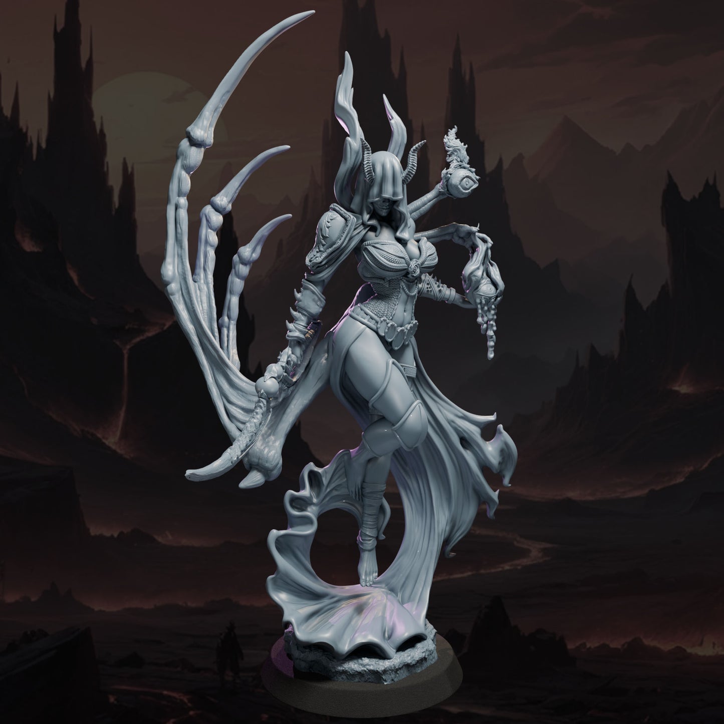 Velthara – unpainted resin model 32 mm / 75 mm from Ladies of the Dark Age collection