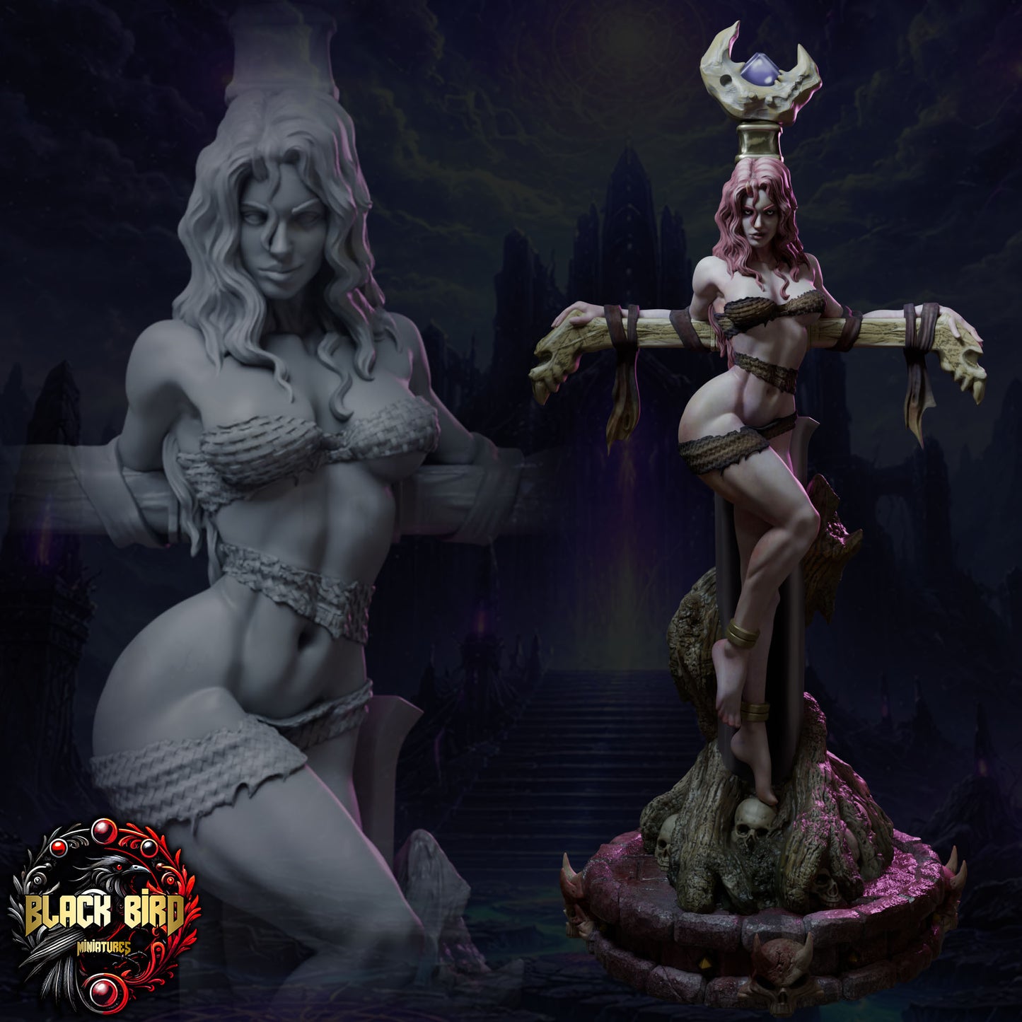 Vhaeryn – Königinnen des Chaos – Figur 32 mm / 75 mm – Black Bird Miniatures (Kopie)