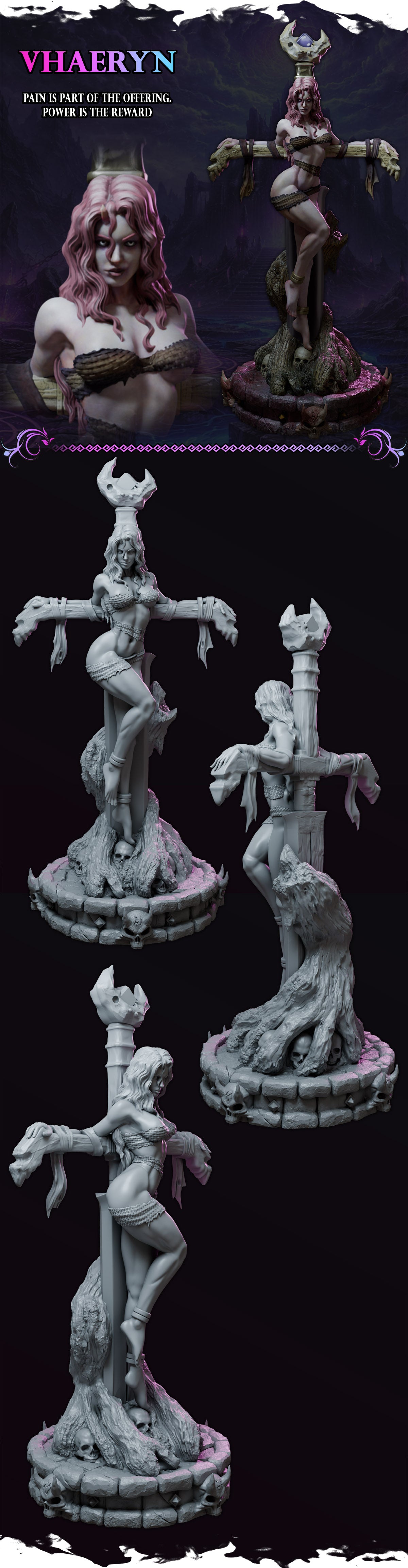 Vhaeryn – Königinnen des Chaos – Figur 32 mm / 75 mm – Black Bird Miniatures (Kopie)