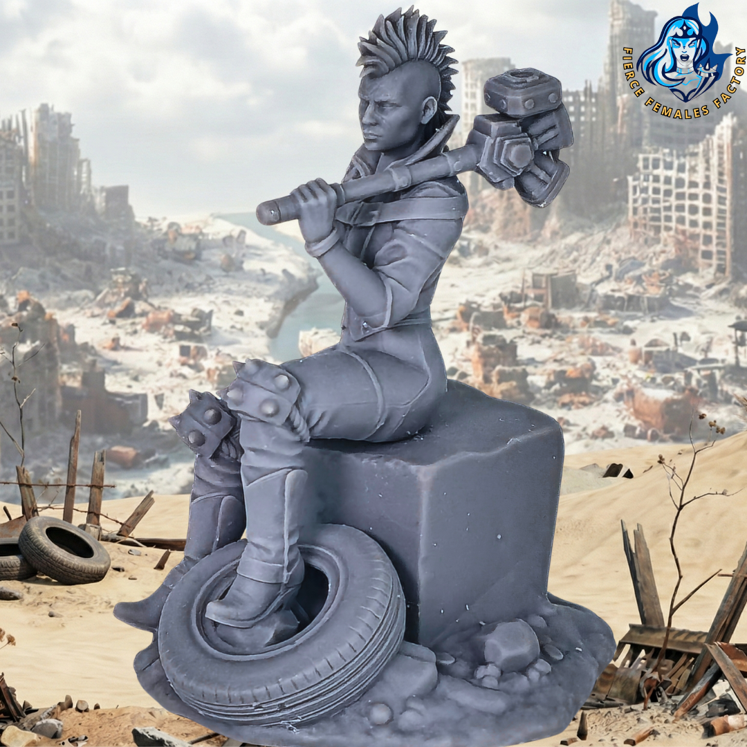 Wojowniczka z pustkowi – Wasteland 01 – figurka 32mm / 75mm | Sol Invictus