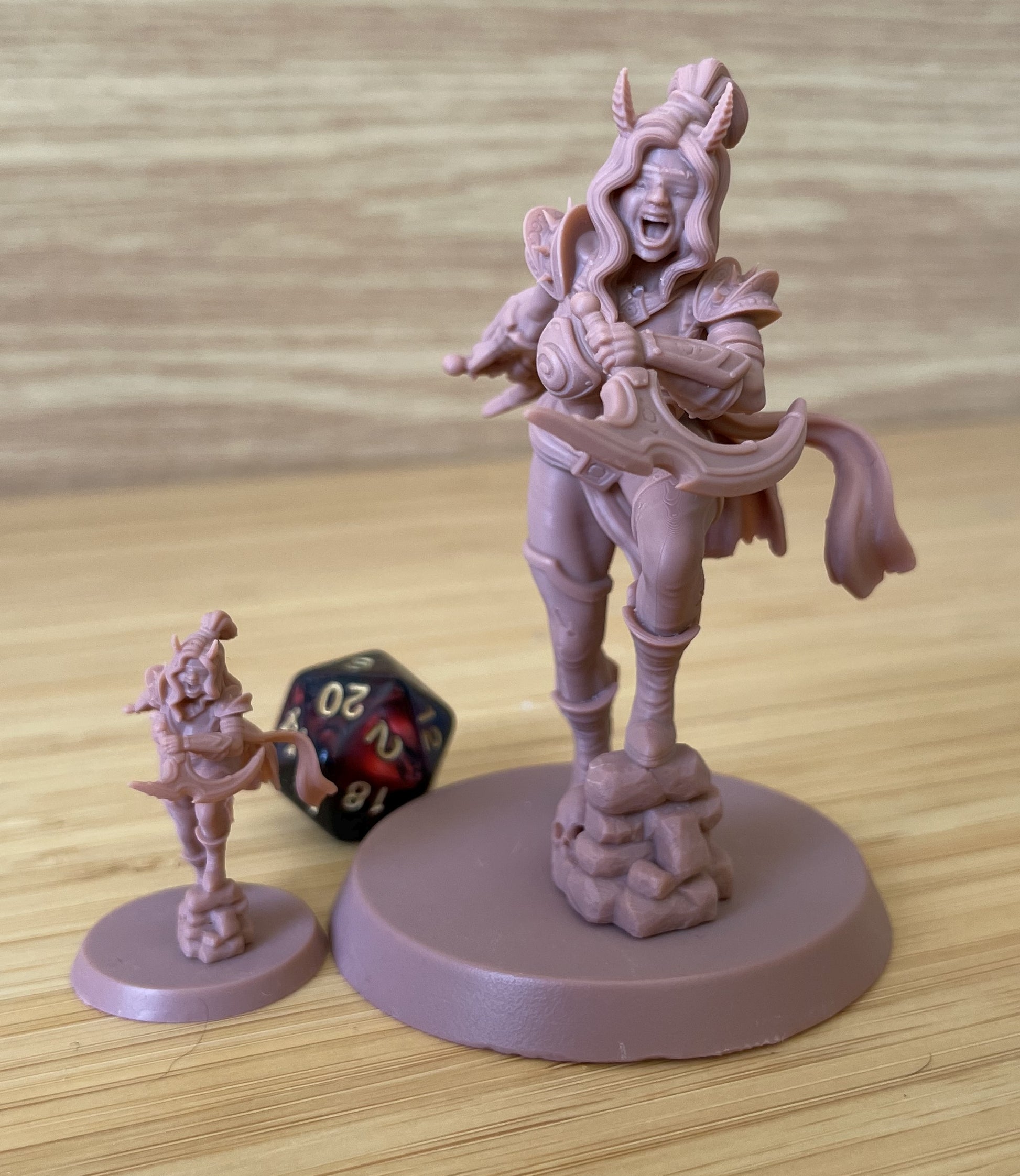 Zariel painted demon warrior miniature 75mm by Black Bird Miniatures