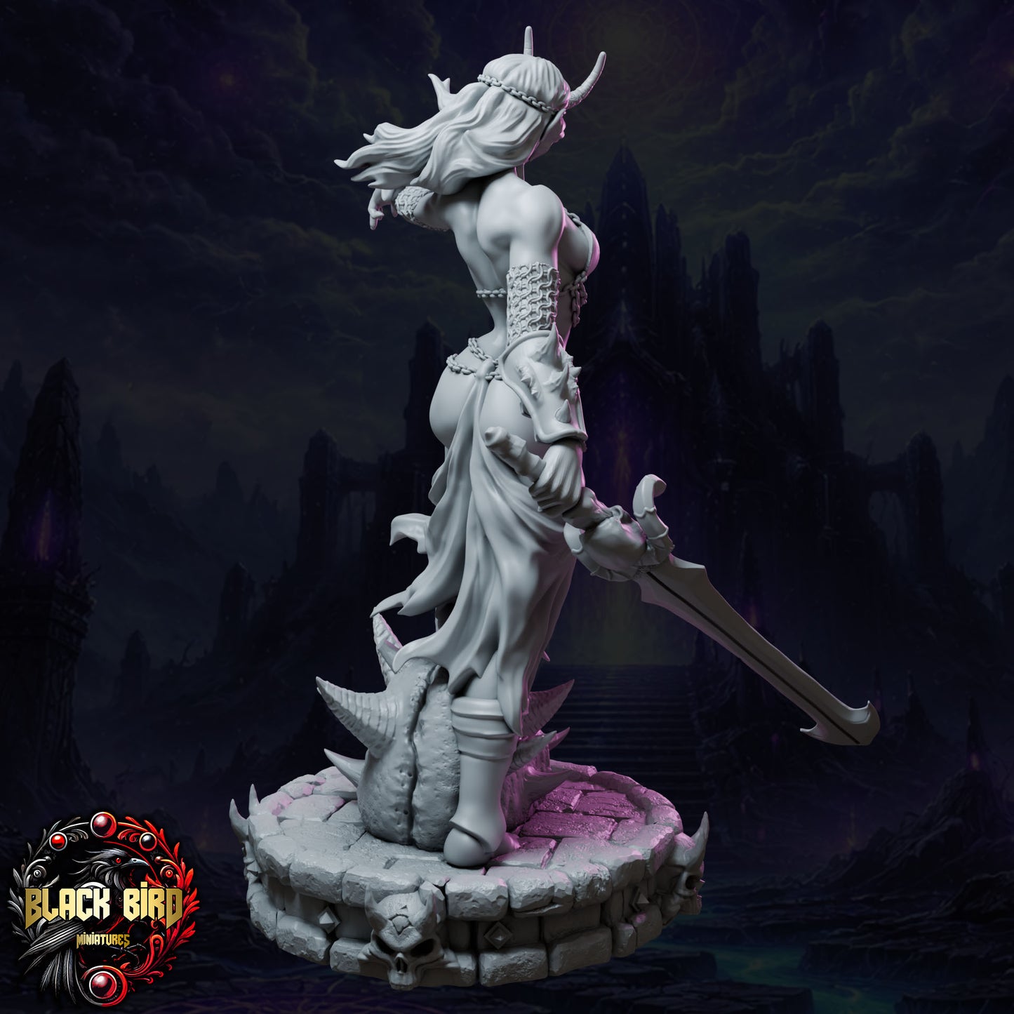 Zhaelyss – Queens of Chaos – Figurka 32mm / 75mm – Black Bird Miniatures