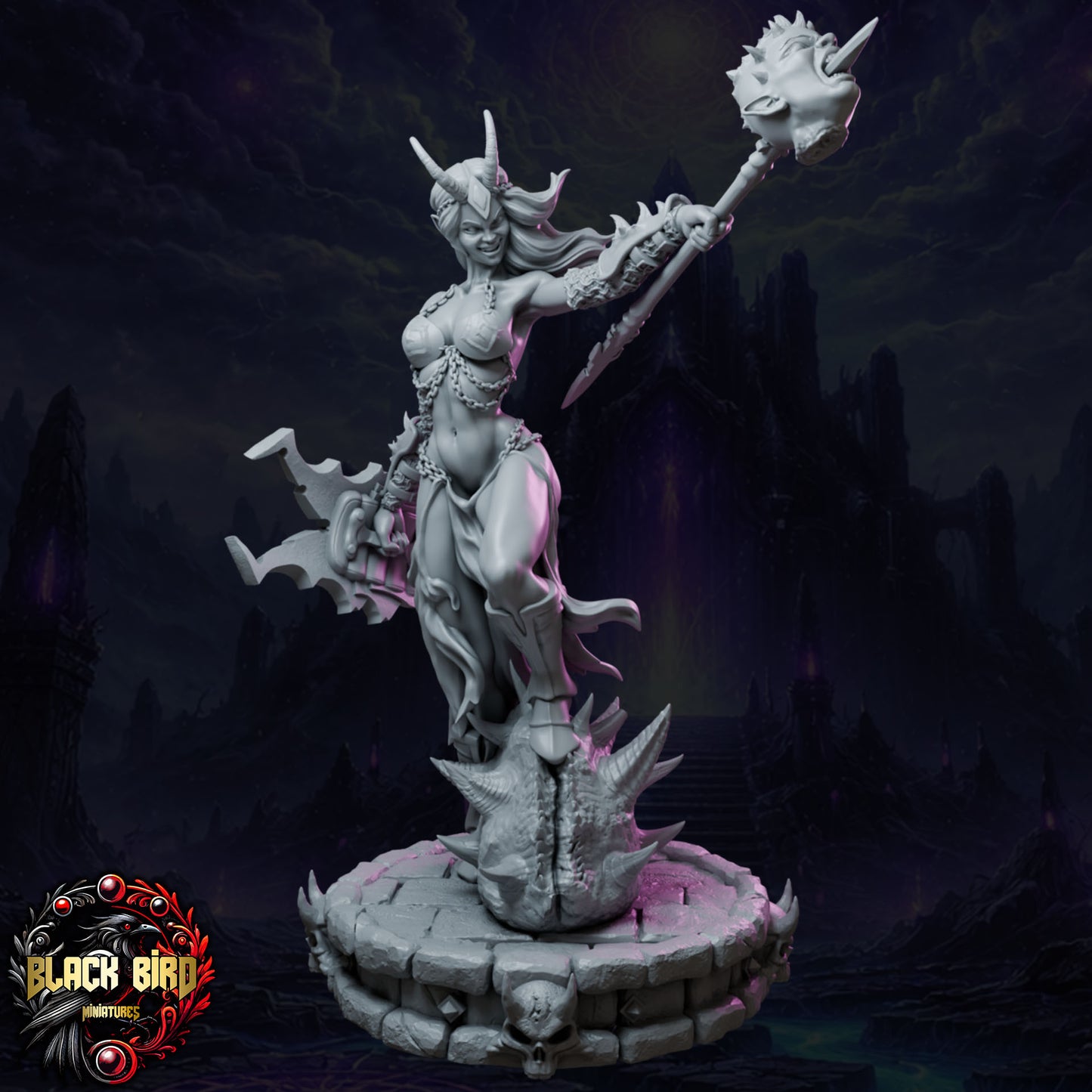 Zhaelyss – Queens of Chaos – Figurka 32mm / 75mm – Black Bird Miniatures