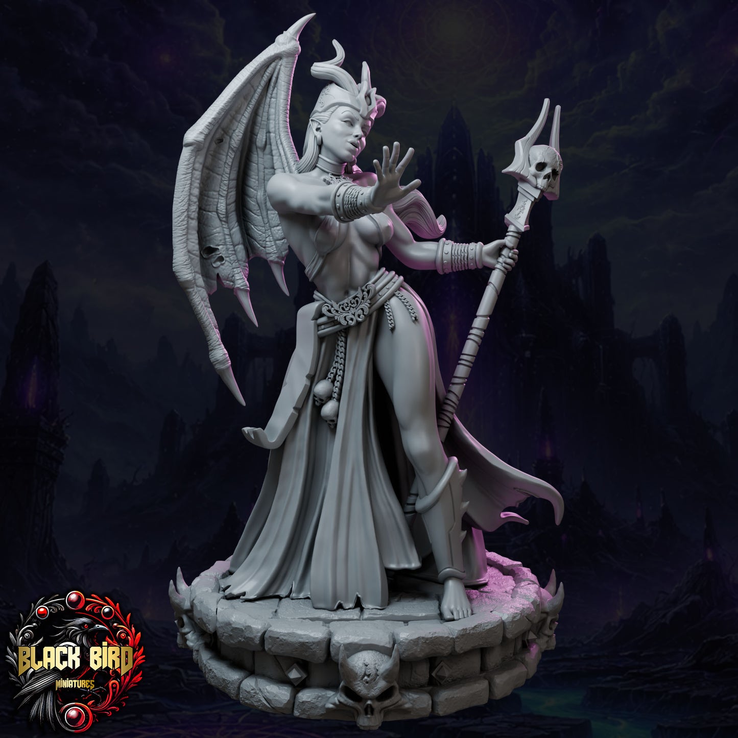 Zyphara – Queens of Chaos – Figurka 32mm / 75mm – Black Bird Miniatures