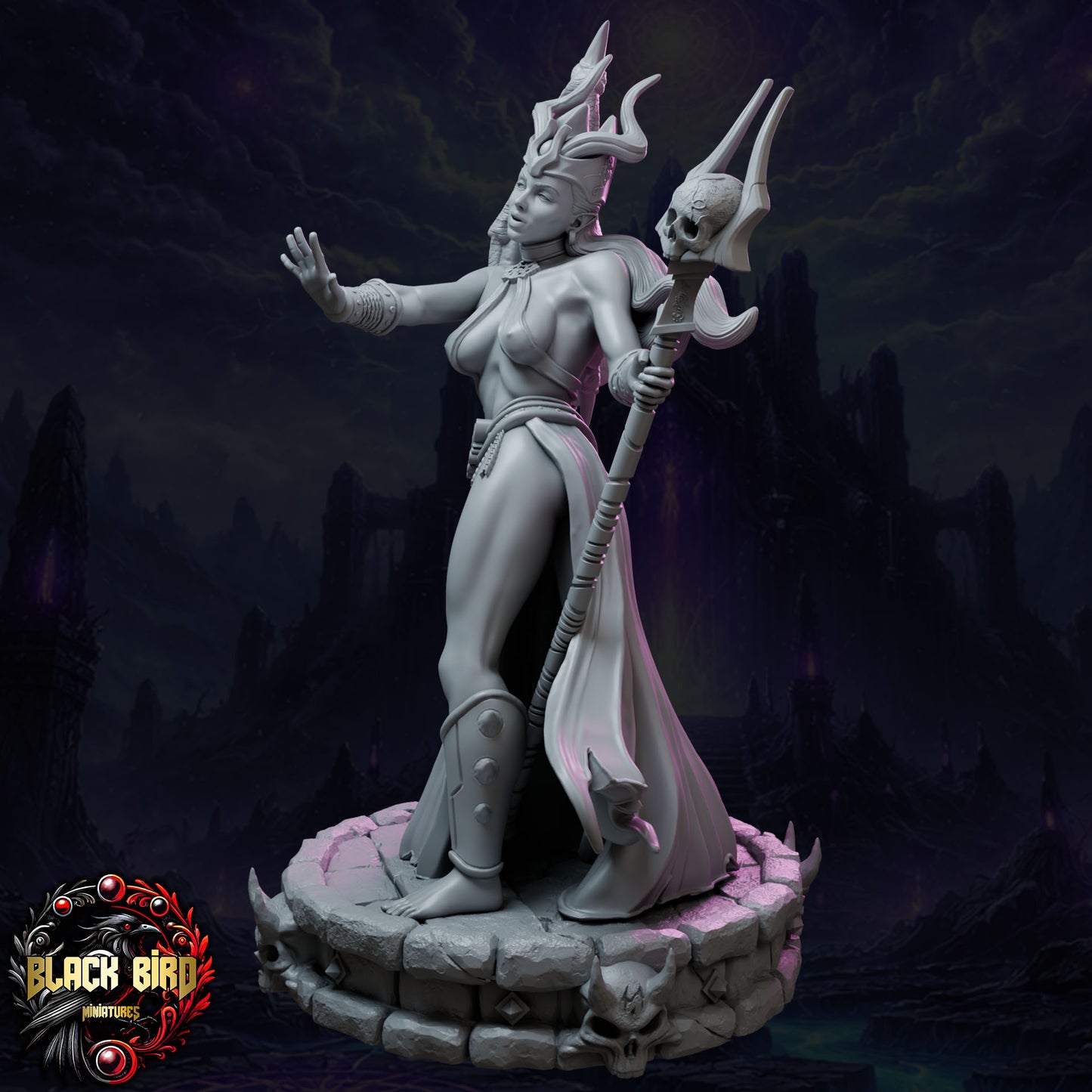 Zyphara – Queens of Chaos – Figurka 32mm / 75mm – Black Bird Miniatures