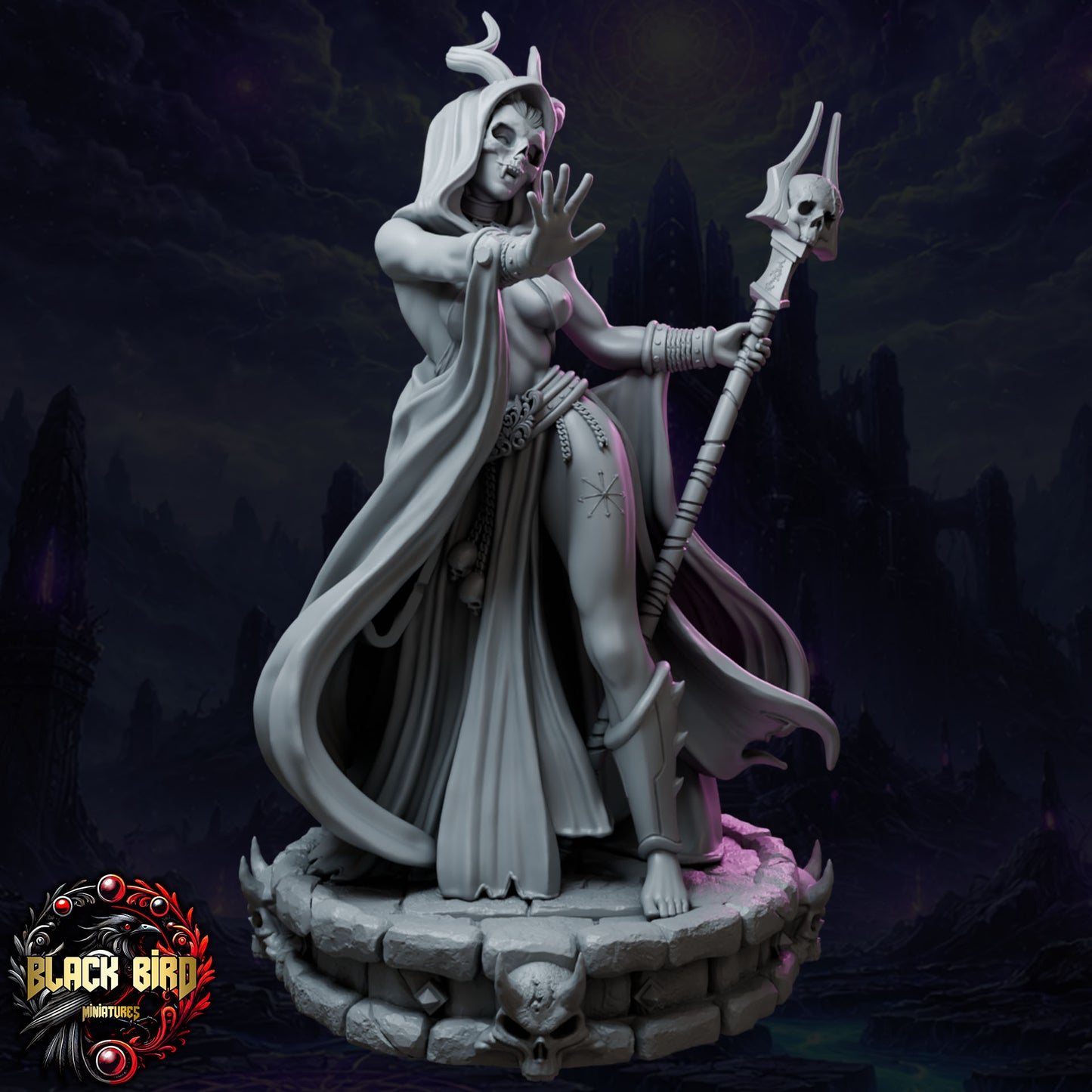 Zyphara – Queens of Chaos – Figurka 32mm / 75mm – Black Bird Miniatures