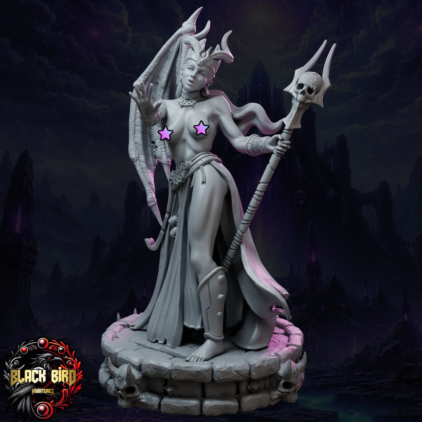 Zyphara – Queens of Chaos – Figurka 32mm / 75mm – Black Bird Miniatures