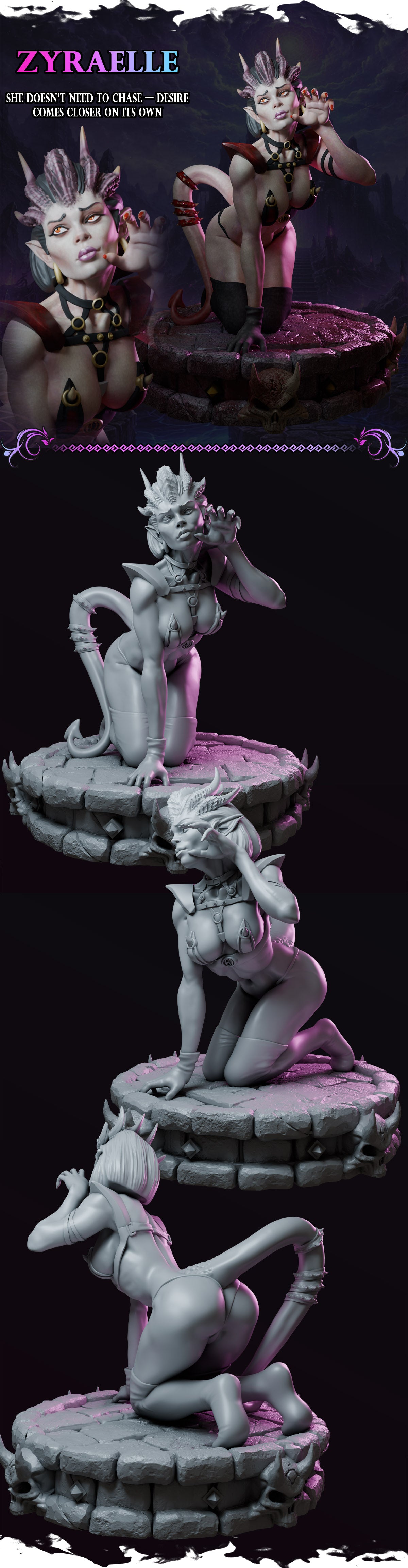 Zyraelle – Queens of Chaos – Figurka 32mm / 75mm – Black Bird Miniatures (Kopia)