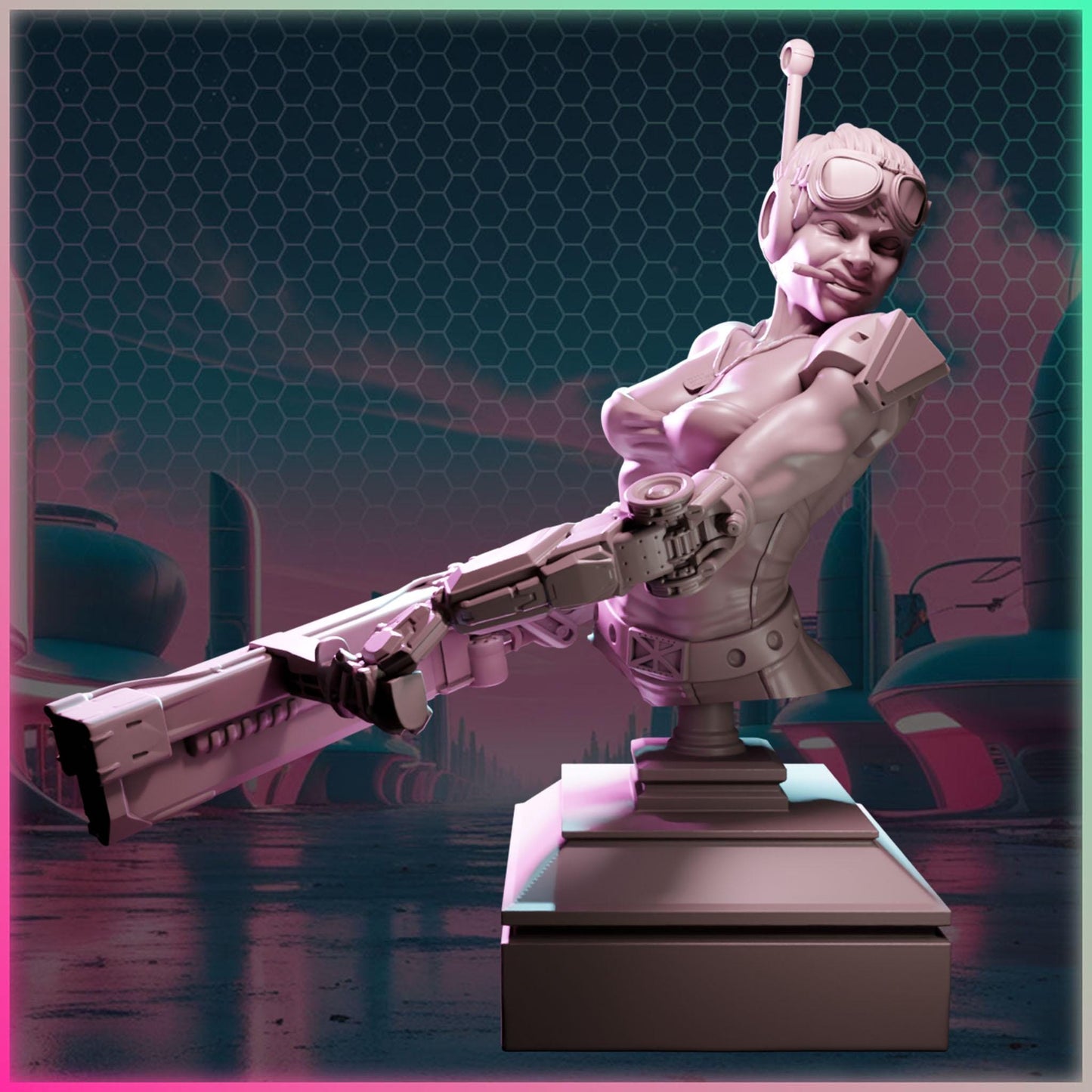 Vex Ironfang figurka żywiczna – Nuke City Ladies – Black Bird Miniatures