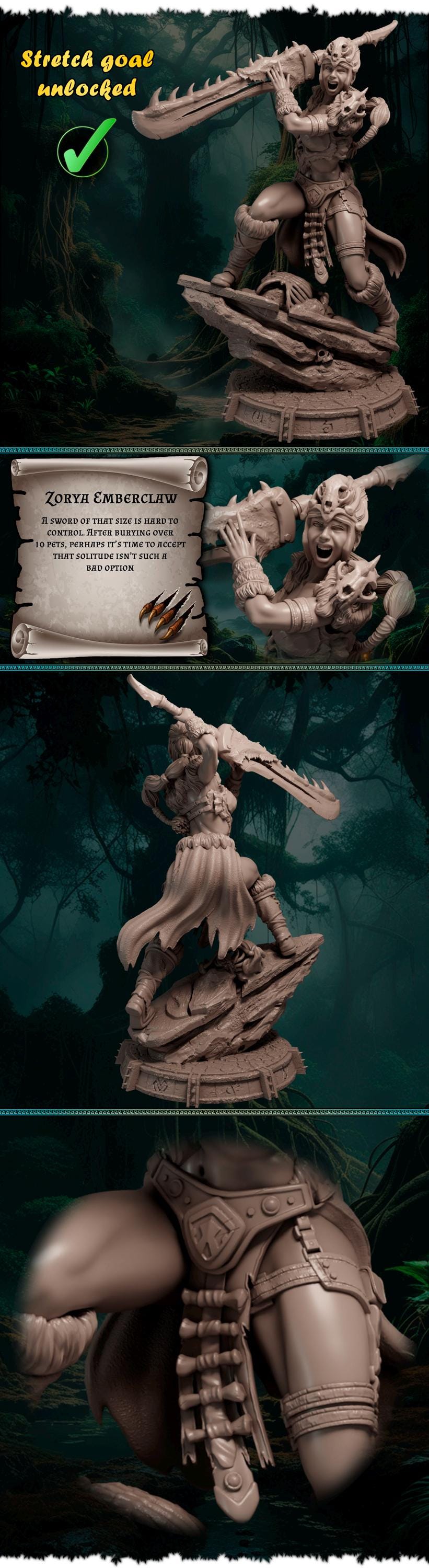 Zorya Emberclaw figurka żywiczna – Ladies of the Wild Hunt – Black Bird Miniatures