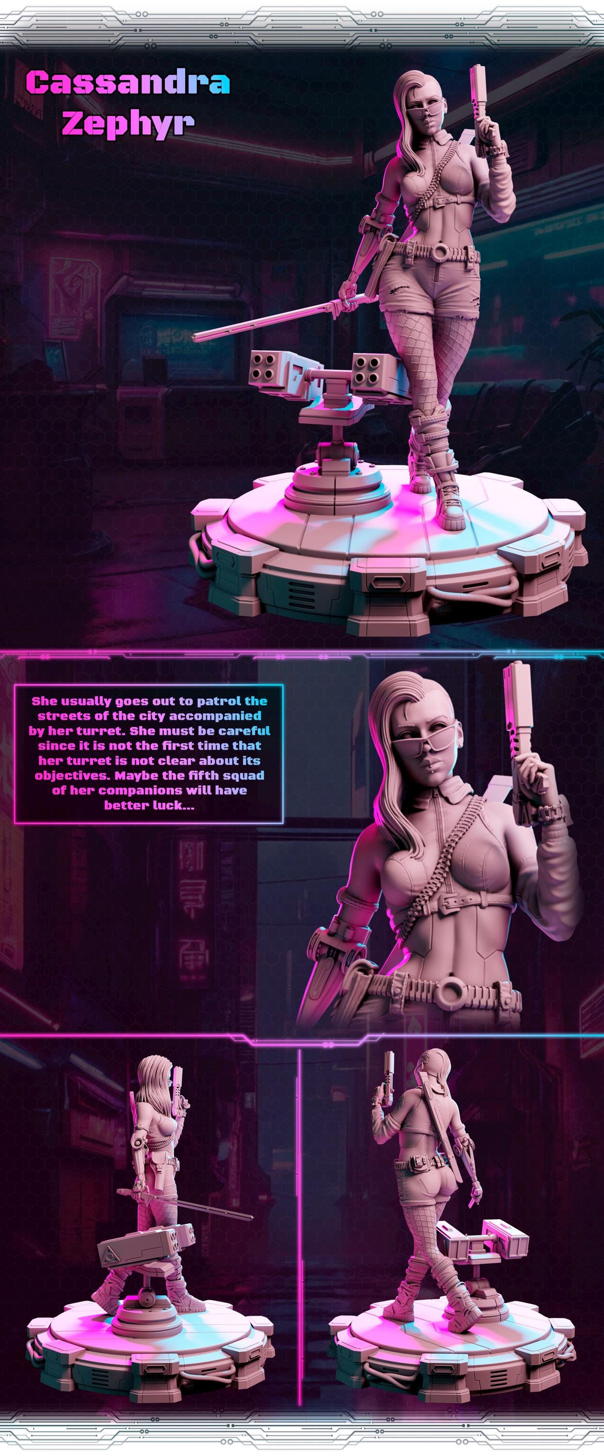 Cassandra Zephyr figurka 32mm – Ladies of the 2133, Black Bird Miniatures