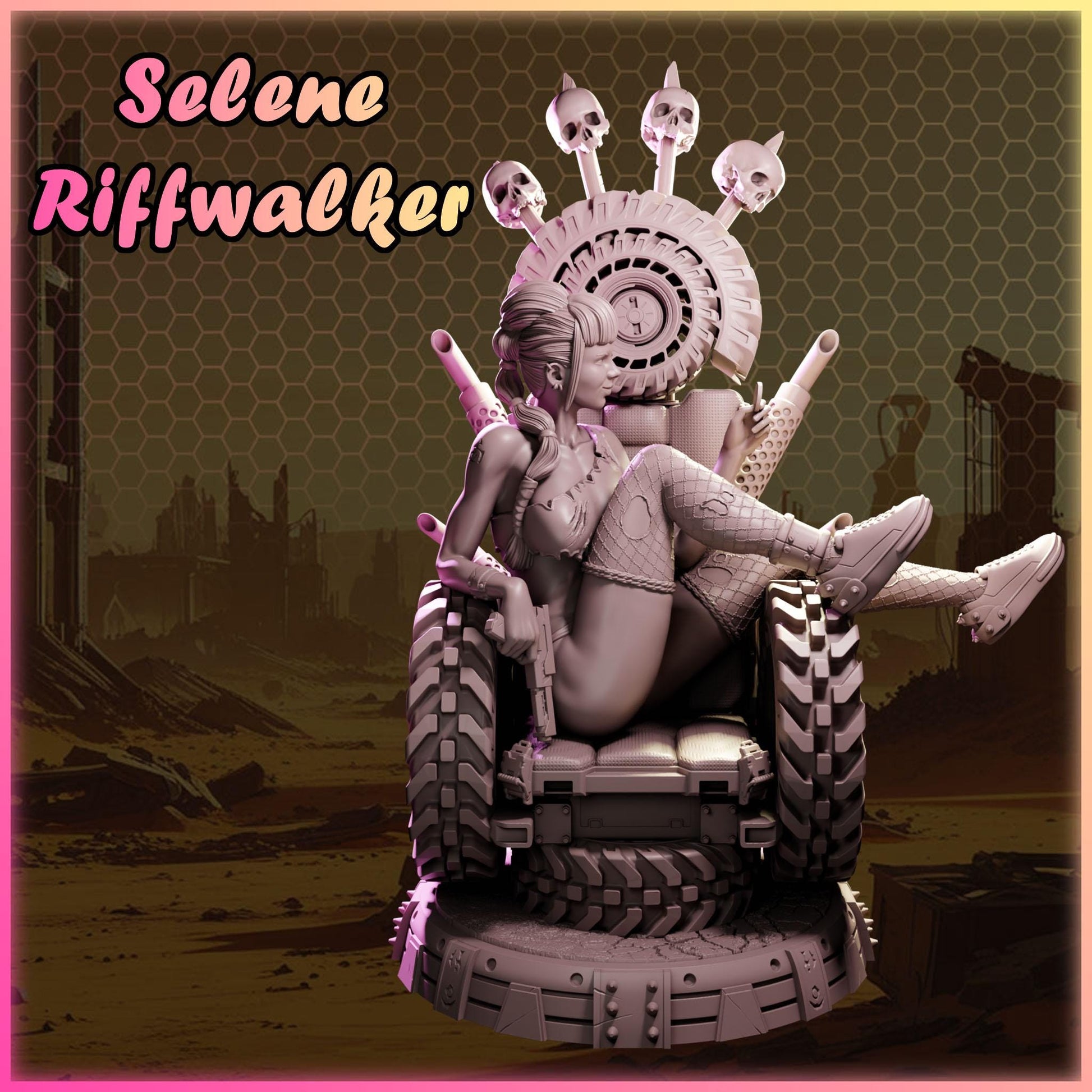 Selene Riffwalker figurka żywiczna – Nuke City Ladies – Black Bird Miniatures