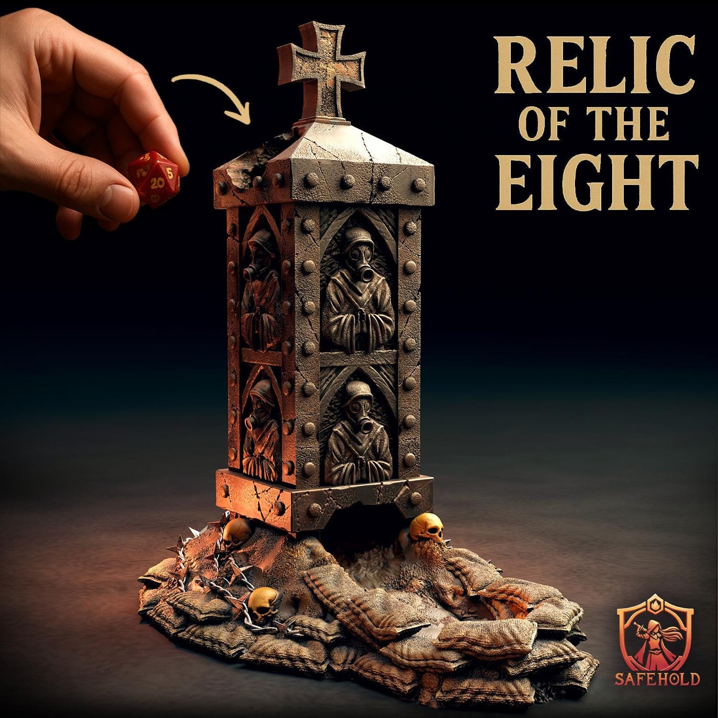 Relic of the Eight – grimdark dice tower i teren do gier Trench Crusade | SafeHold