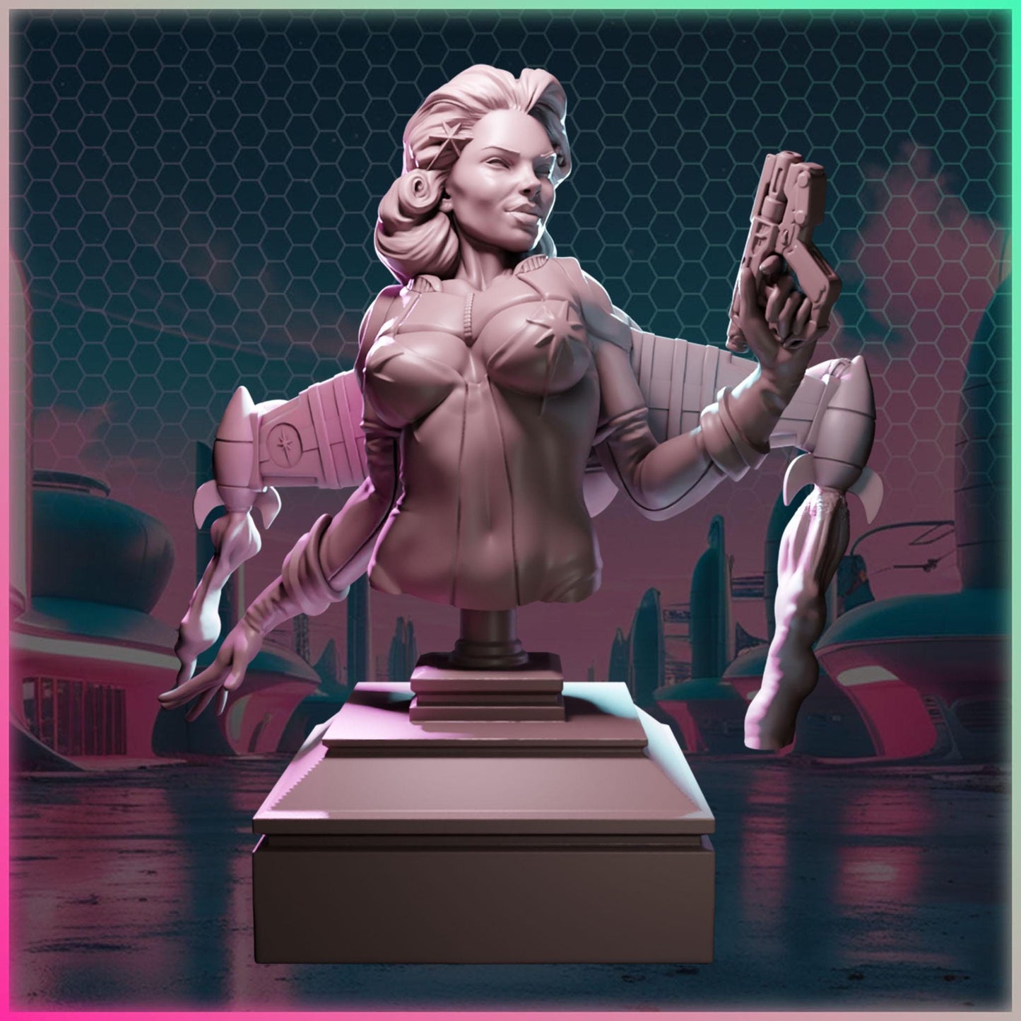 Aurora Vortex figurka żywiczna – Nuke City Ladies – Black Bird Miniatures