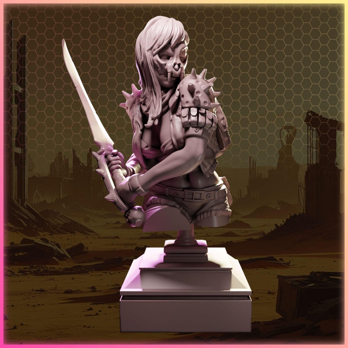 Rhayne Drakar figurka żywiczna – Nuke City Ladies – Black Bird Miniatures