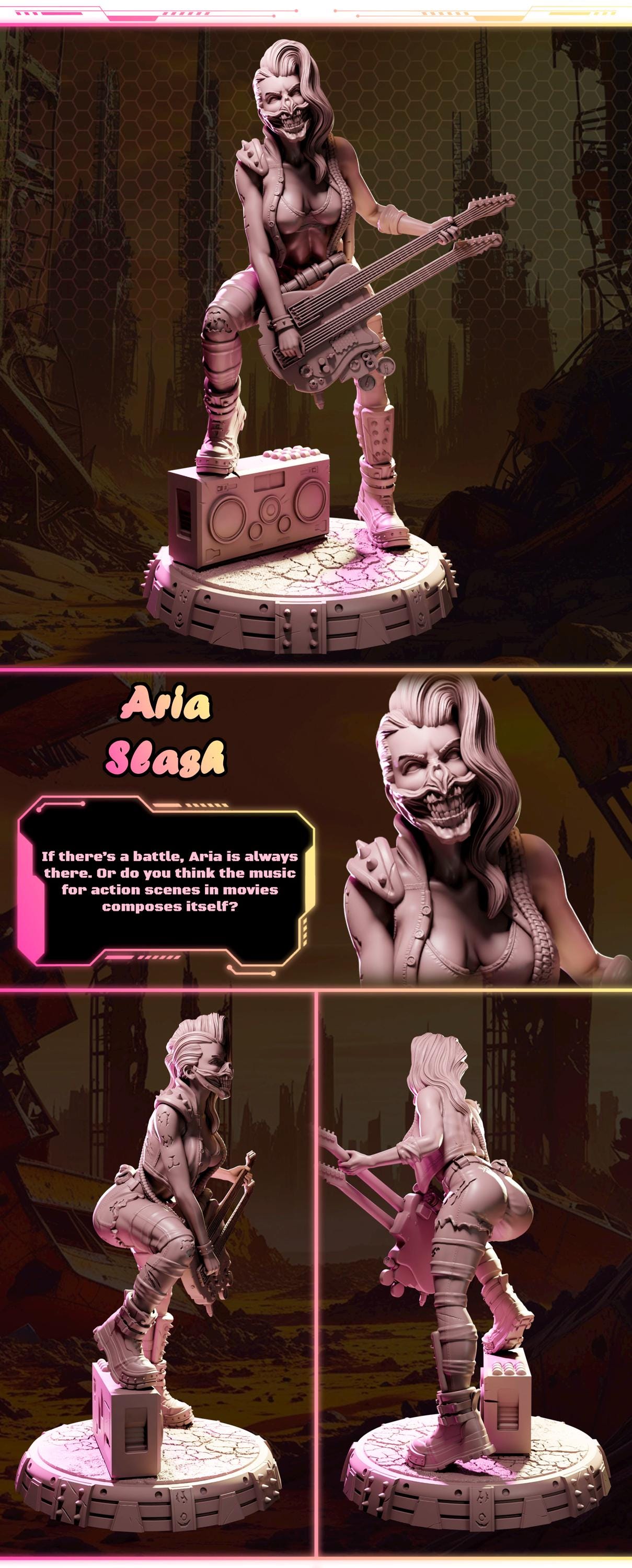 Aria Slash – Nuke City Ladies | Black Bird Miniatures – figurka 32mm / 75mm