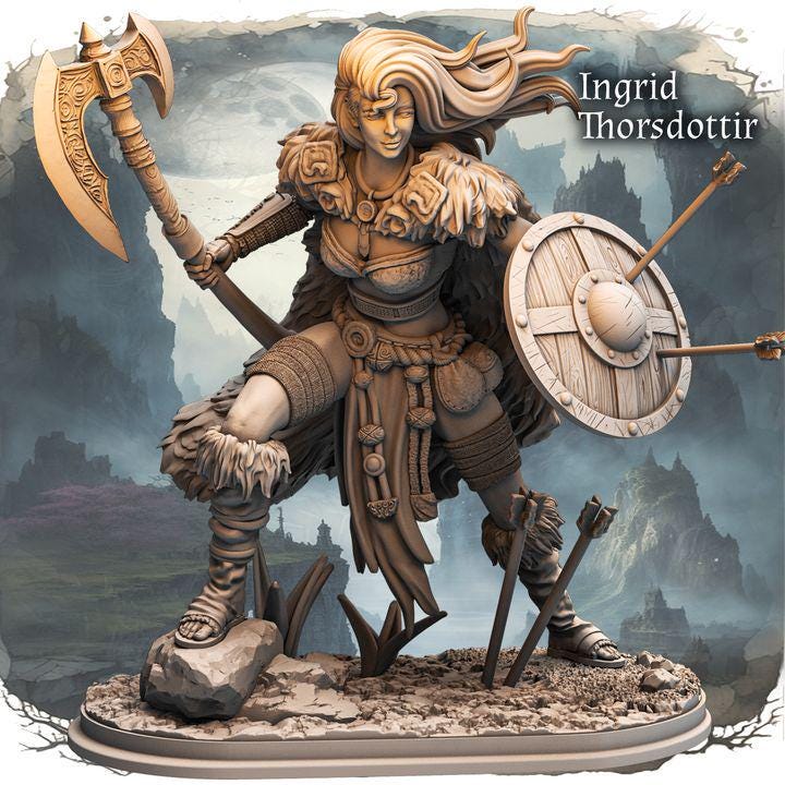 Figurka Ingrid Thorsdottir od Haito – widok z przodu, skala 180 mm