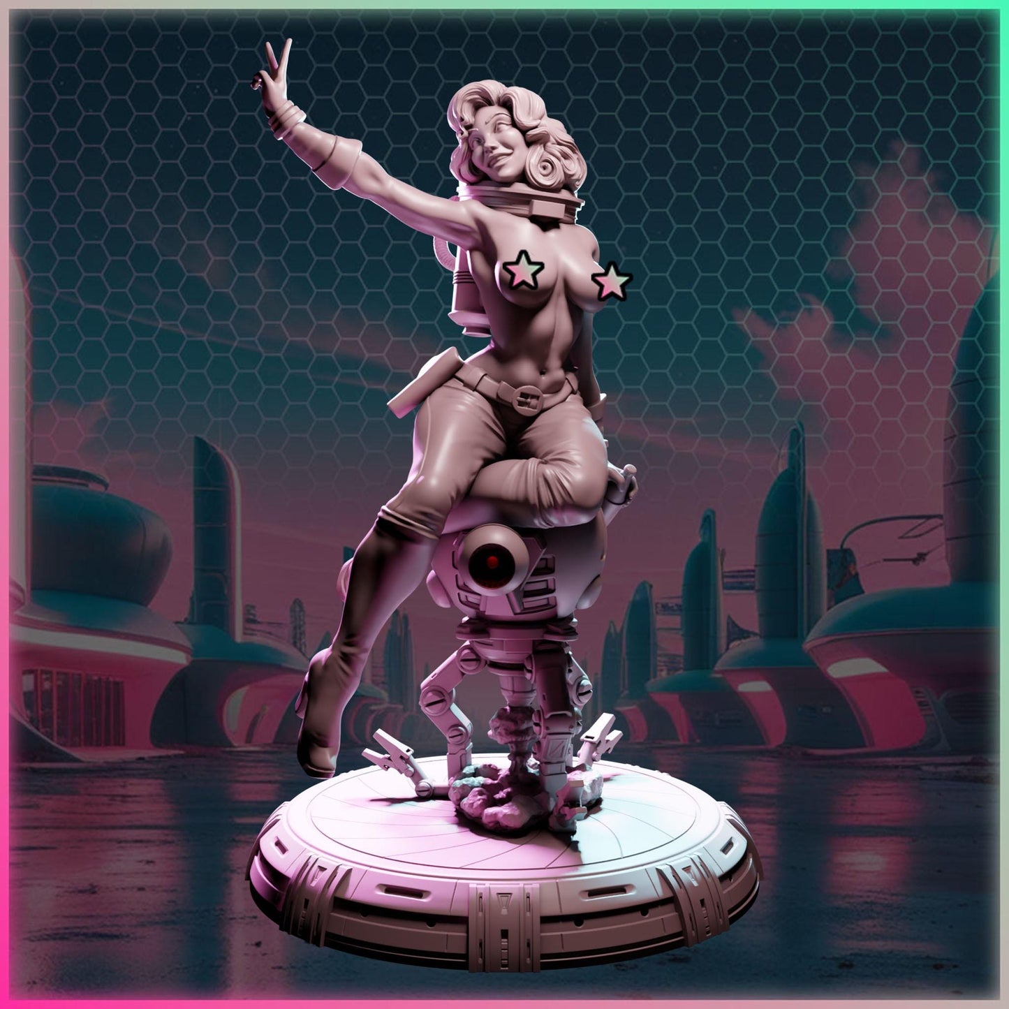 Luna Starling figurka żywiczna – Nuke City Ladies – Black Bird Miniatures