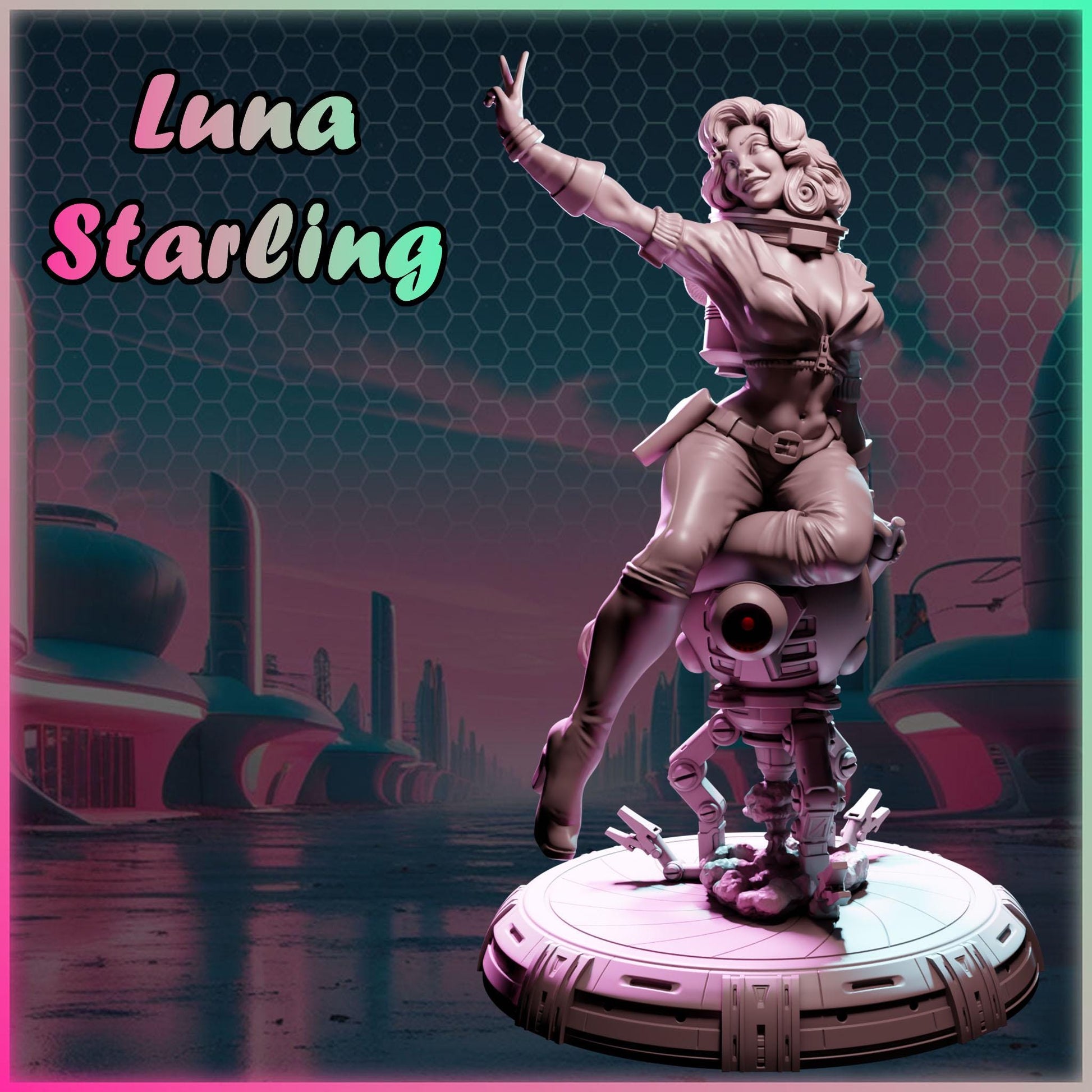 Luna Starling figurka żywiczna – Nuke City Ladies – Black Bird Miniatures