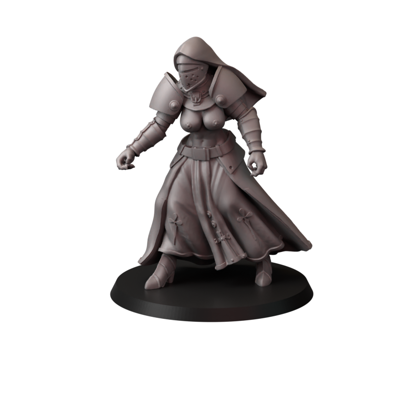 Not safe for nuns – zakonnice bojowe – figurki do Trench Crusade 32 / 75mm