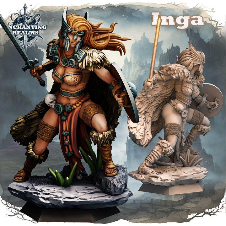 Figurka Inga od Haito – widok z przodu, skala 180 mm