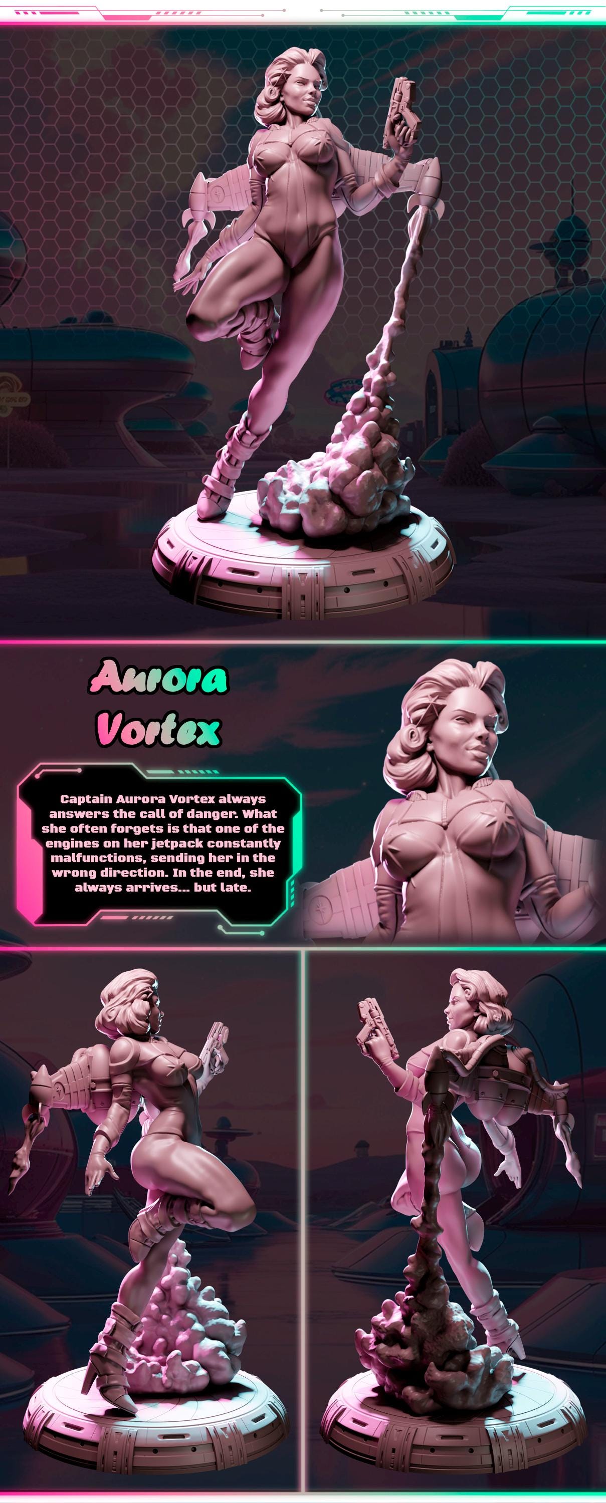 Aurora Vortex figurka żywiczna – Nuke City Ladies – Black Bird Miniatures
