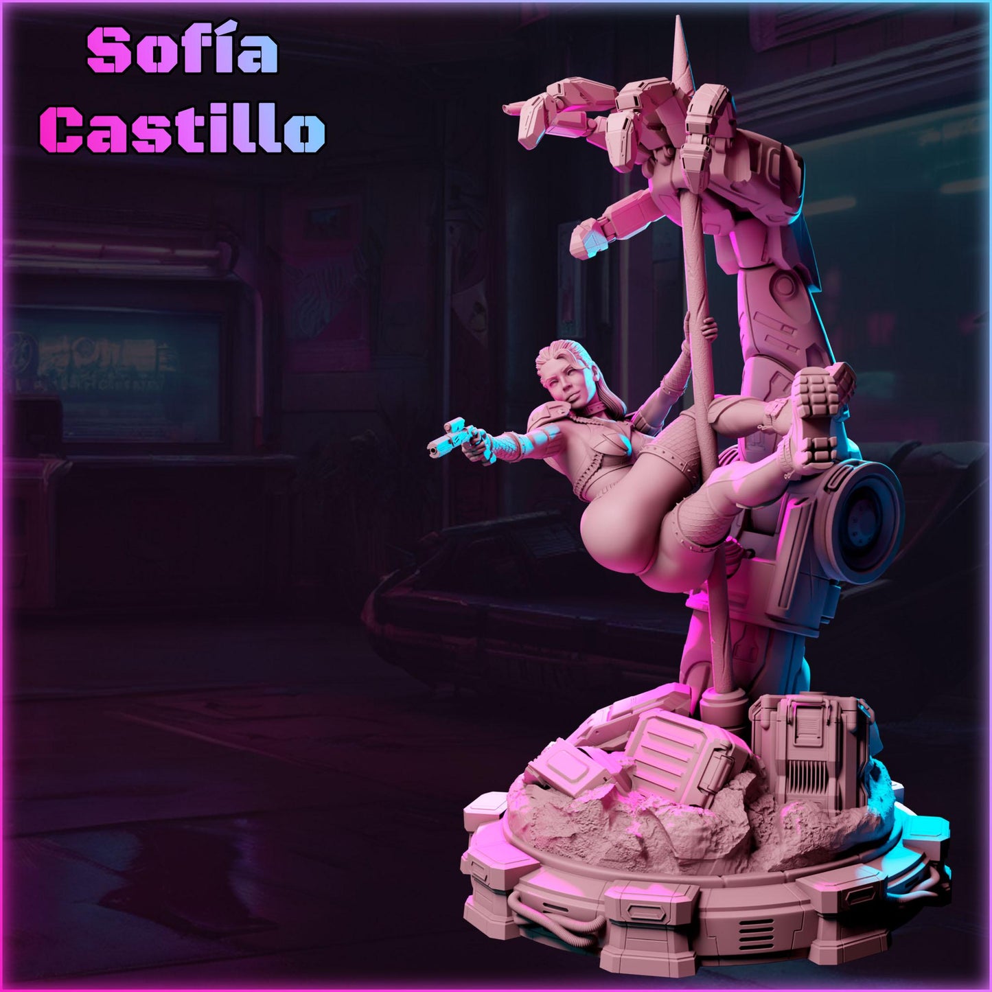 Sofia Castillo cyberpunk figurka – Ladies of the 2133 – Black Bird Miniatures