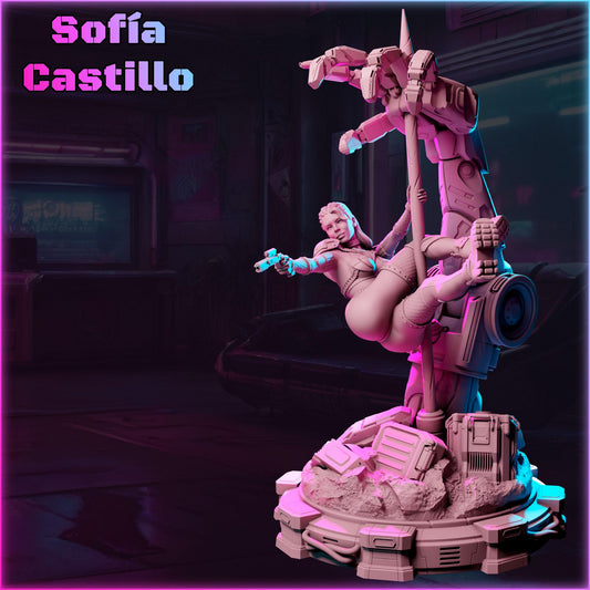 Sofia Castillo cyberpunk figurka – Ladies of the 2133 – Black Bird Miniatures