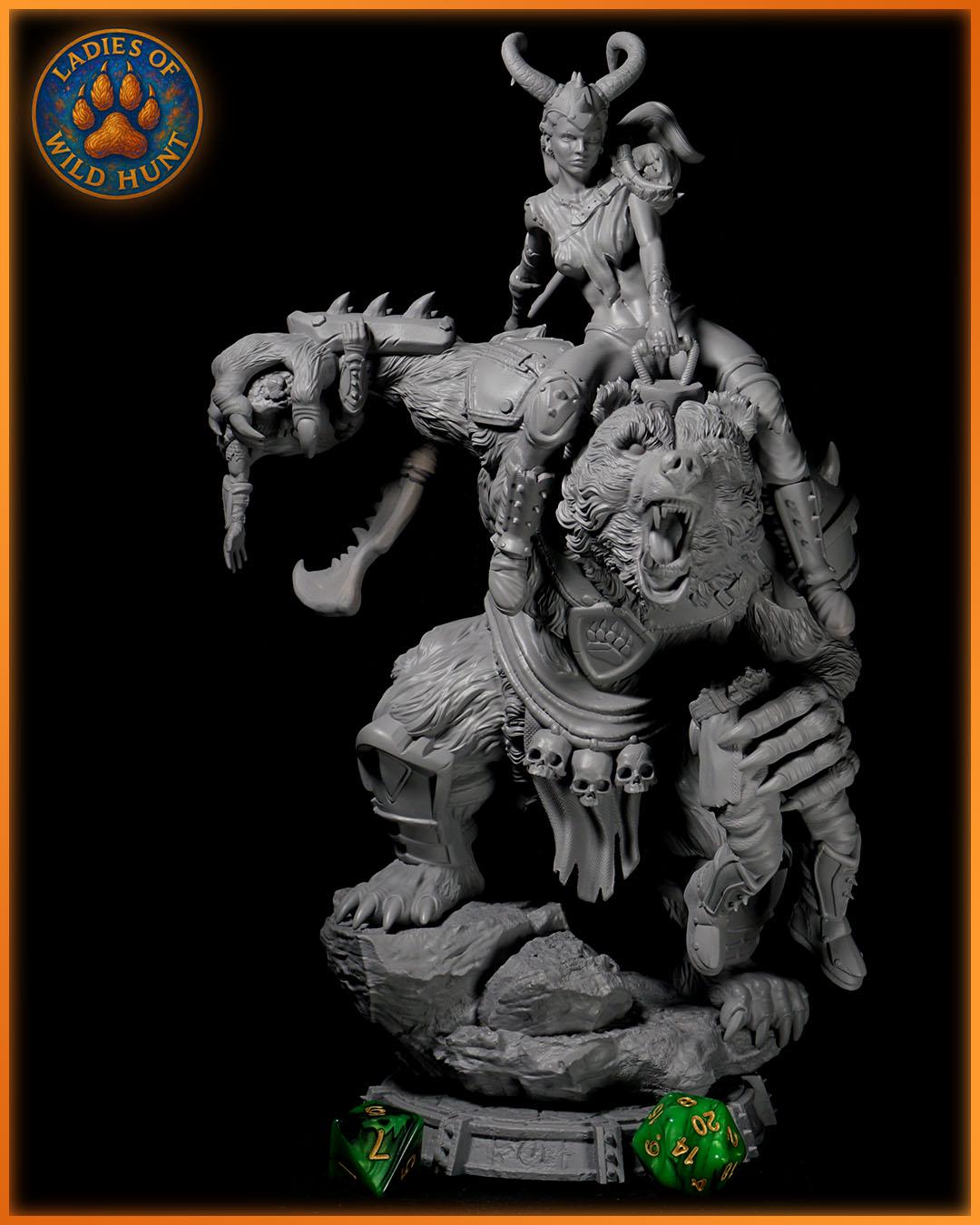 Neryssa Beastcaller figurka żywiczna – Ladies of the Wild Hunt – Black Bird Miniatures