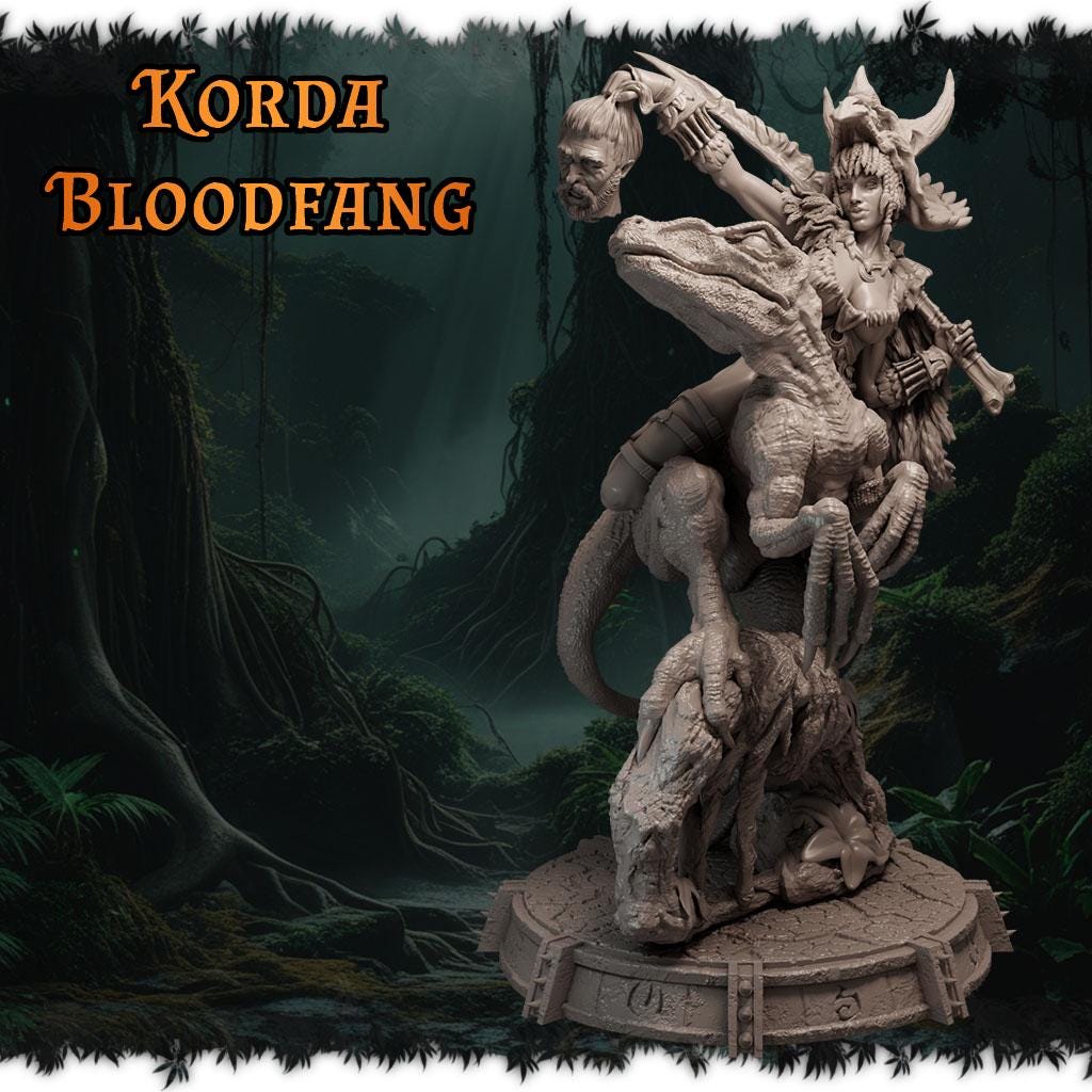 Korda Bloodfang figurka żywiczna – Ladies of the Wild Hunt – Black Bird Miniatures