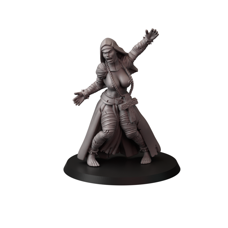 Not safe for nuns – zakonnice bojowe – figurki do Trench Crusade 32 / 75mm