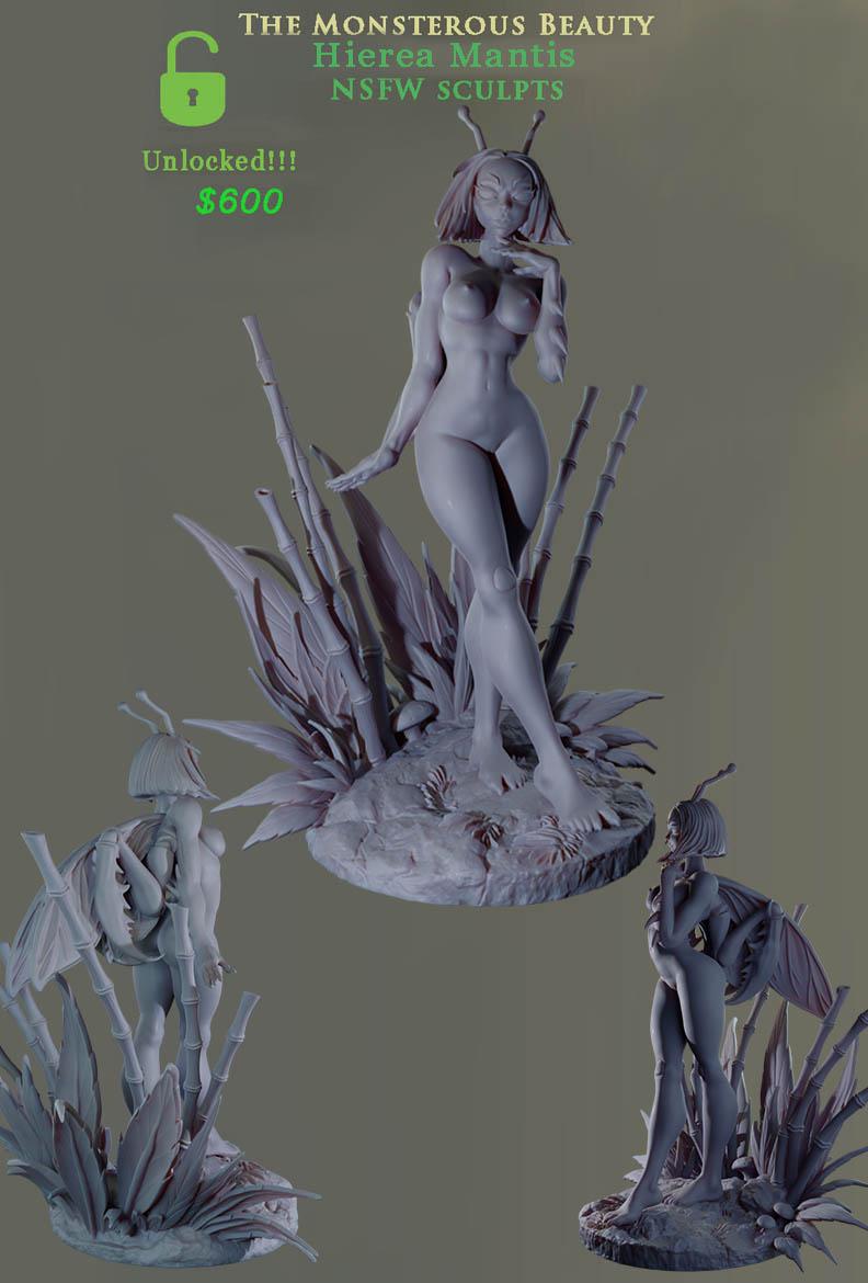 Hiereia Mantis – figurka dark fantasy 3D od Mythologic Arts