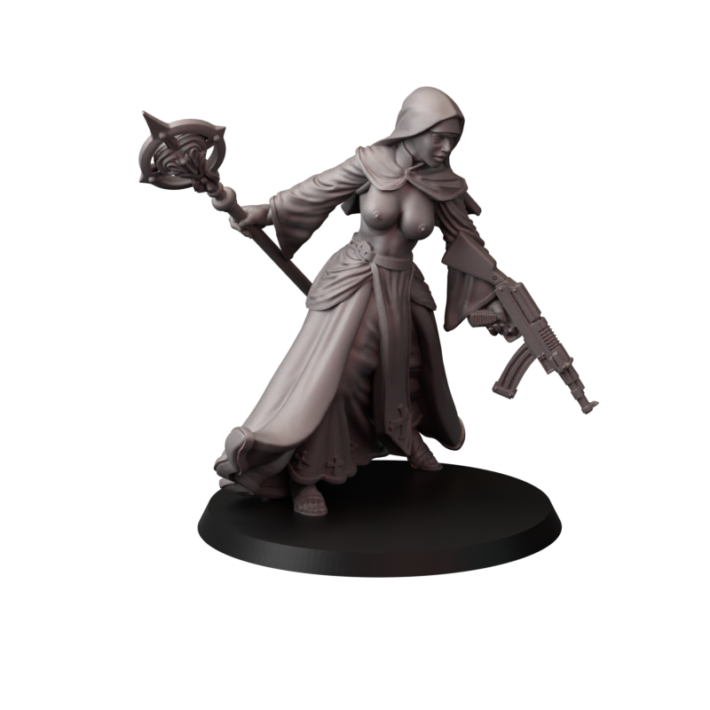 Not safe for nuns – zakonnice bojowe – figurki do Trench Crusade 32 / 75mm