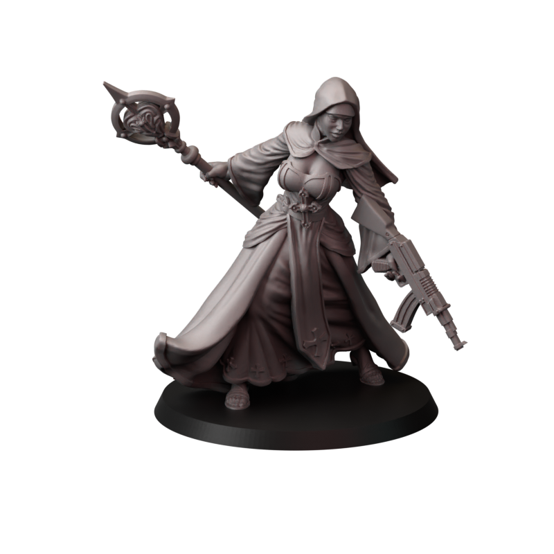 Fins Nuns – zakonnice bojowe – figurki do Trench Crusade 32 / 54 / 75mm