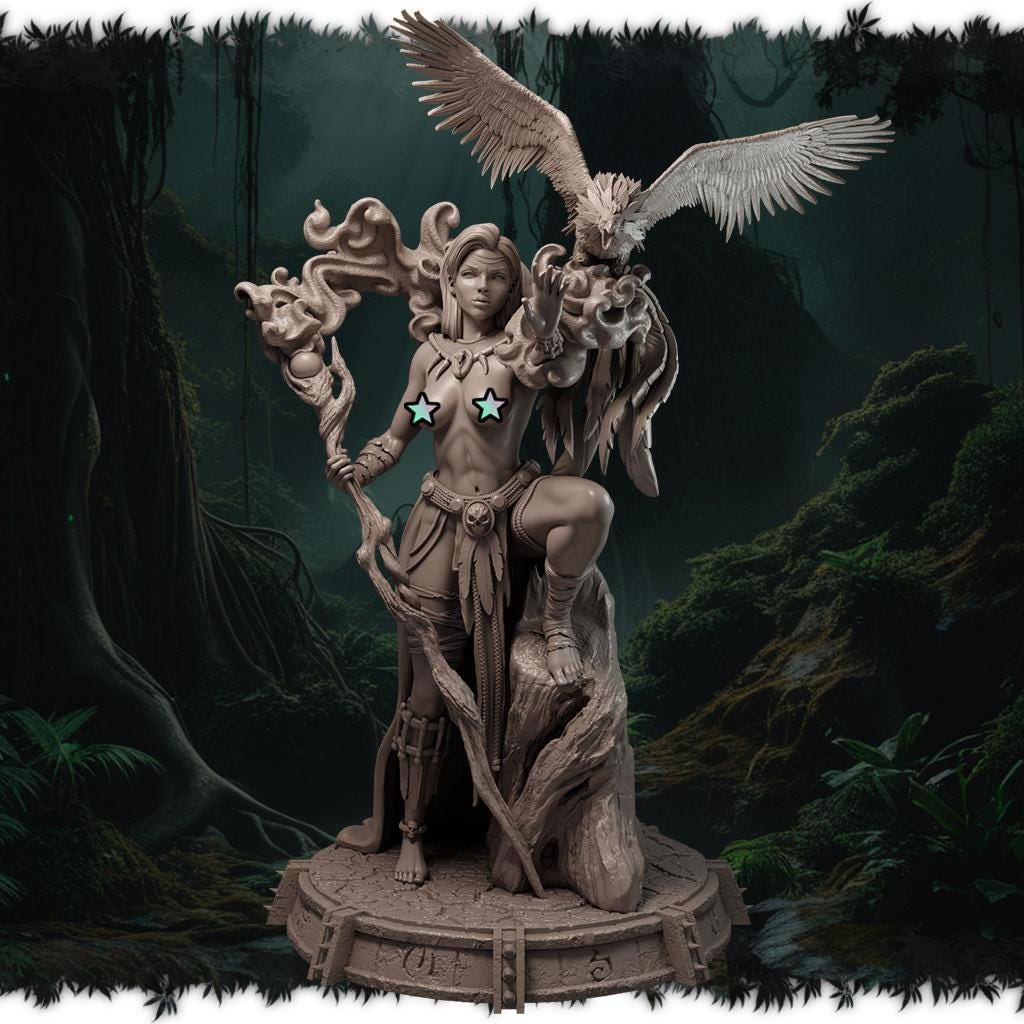 Luneth Flamewhisper figurka żywiczna – Ladies of the Wild Hunt – Black Bird Miniatures