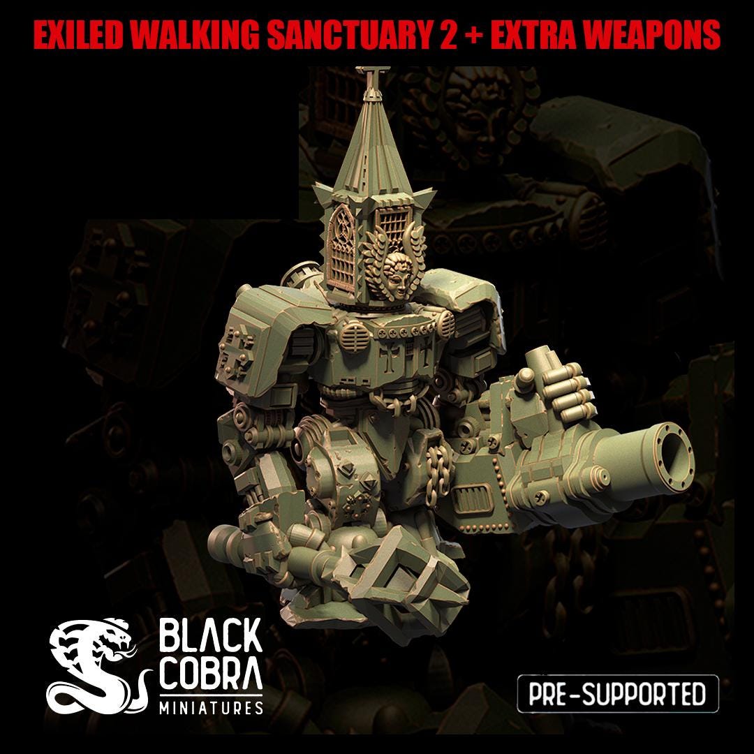 Walking Sanctuary – grimdark mech do Trench Crusade 28-32mm | Black Cobra Miniatures
