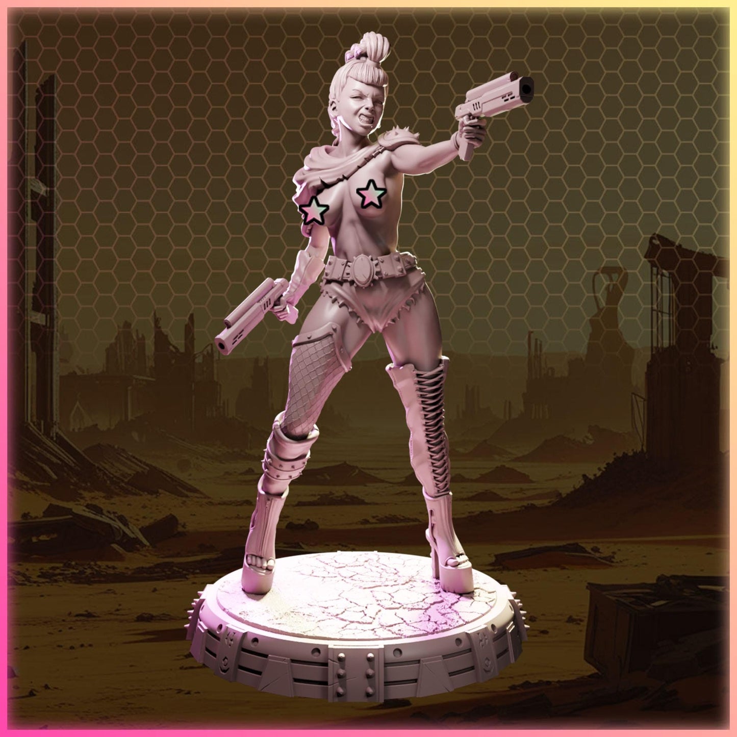 Morrigan Shot figurka żywiczna – Nuke City Ladies – Black Bird Miniatures