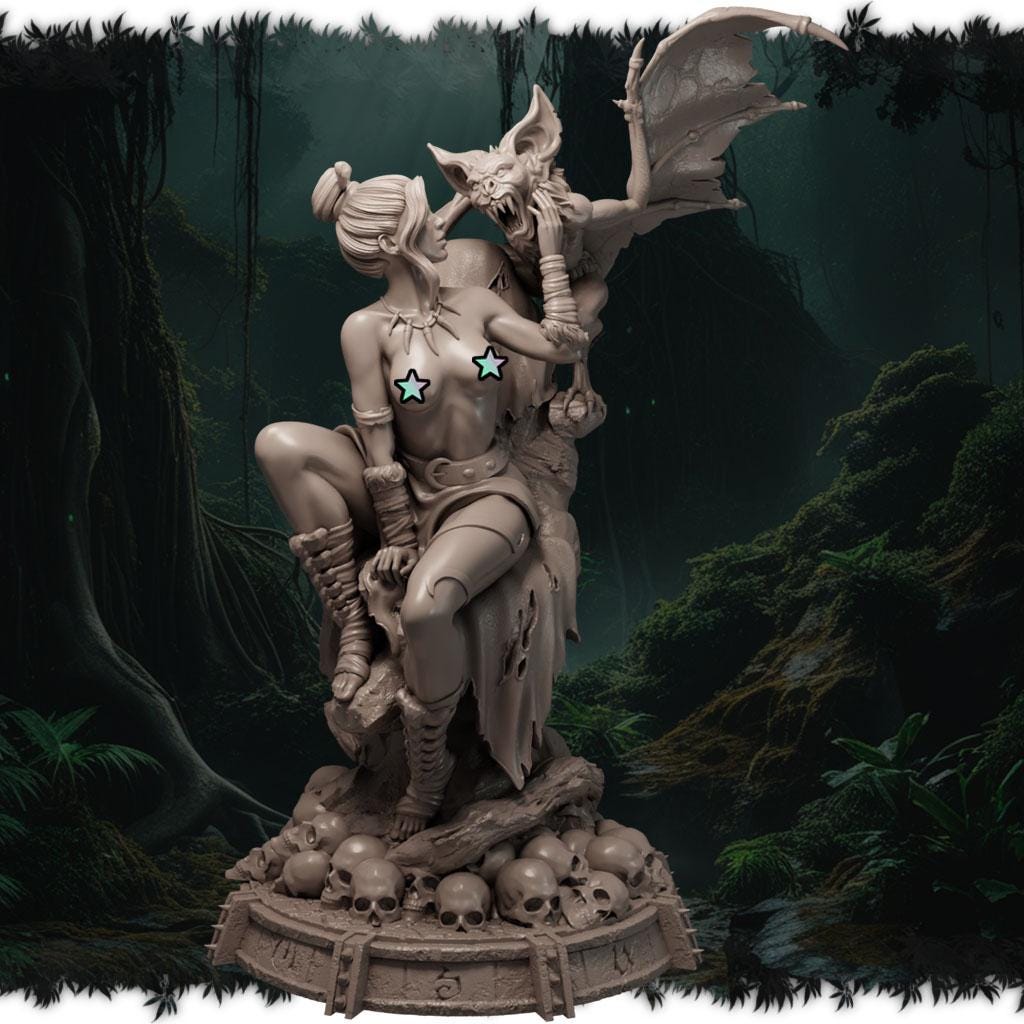Isolde Nightwing figurka żywiczna – Ladies of the Wild Hunt – Black Bird Miniatures