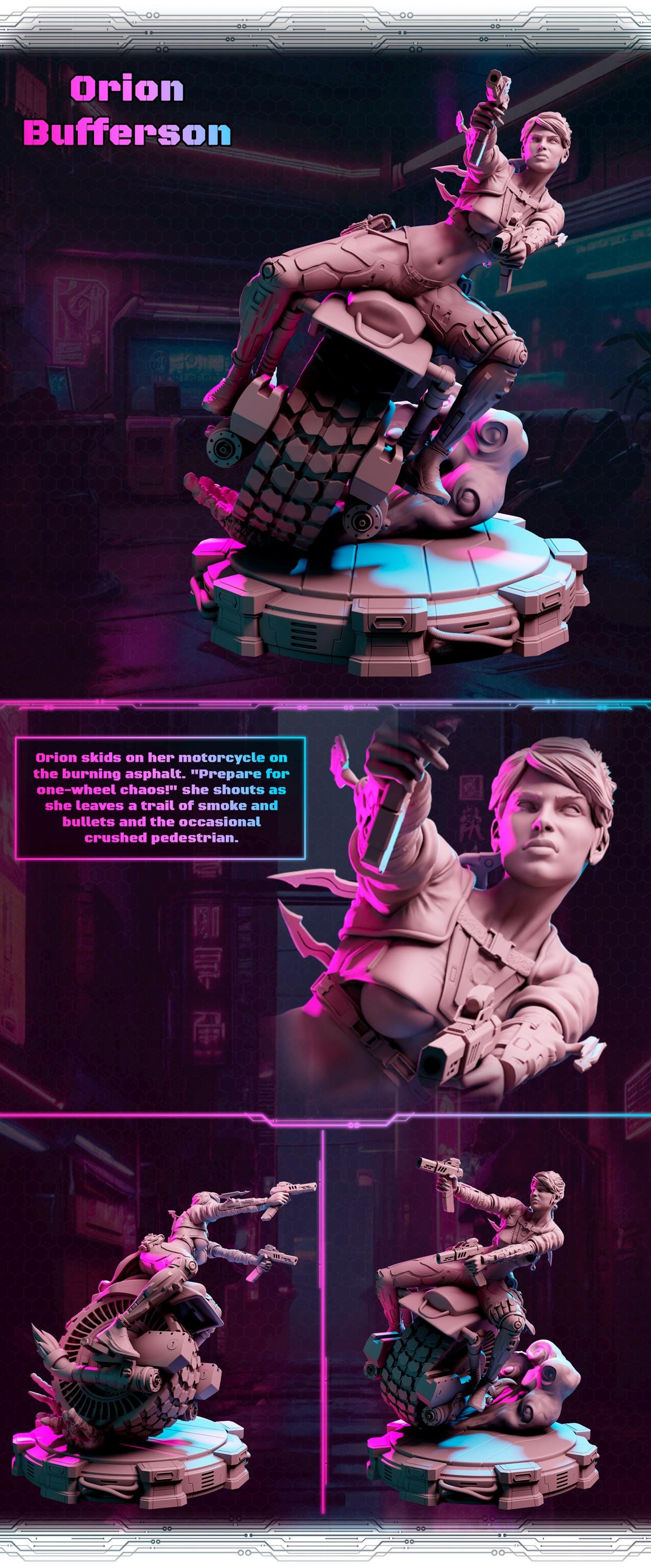 Orion Bufferson figurka 32mm – Ladies of the 2133, Black Bird Miniatures