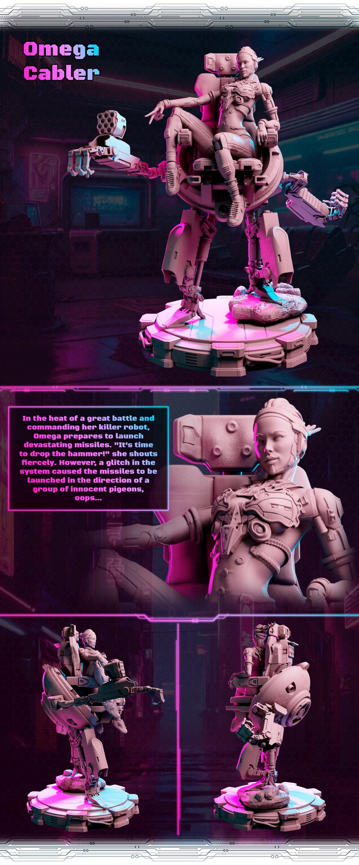 Omega Cabler figurka 32mm – Ladies of the 2133, Black Bird Miniatures