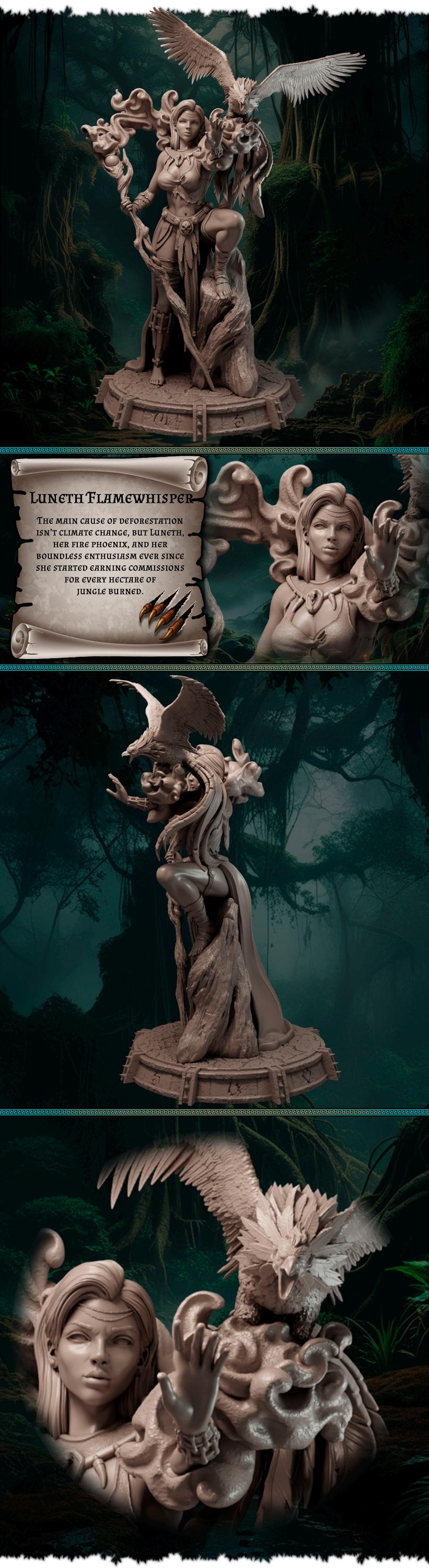 Luneth Flamewhisper figurka żywiczna – Ladies of the Wild Hunt – Black Bird Miniatures